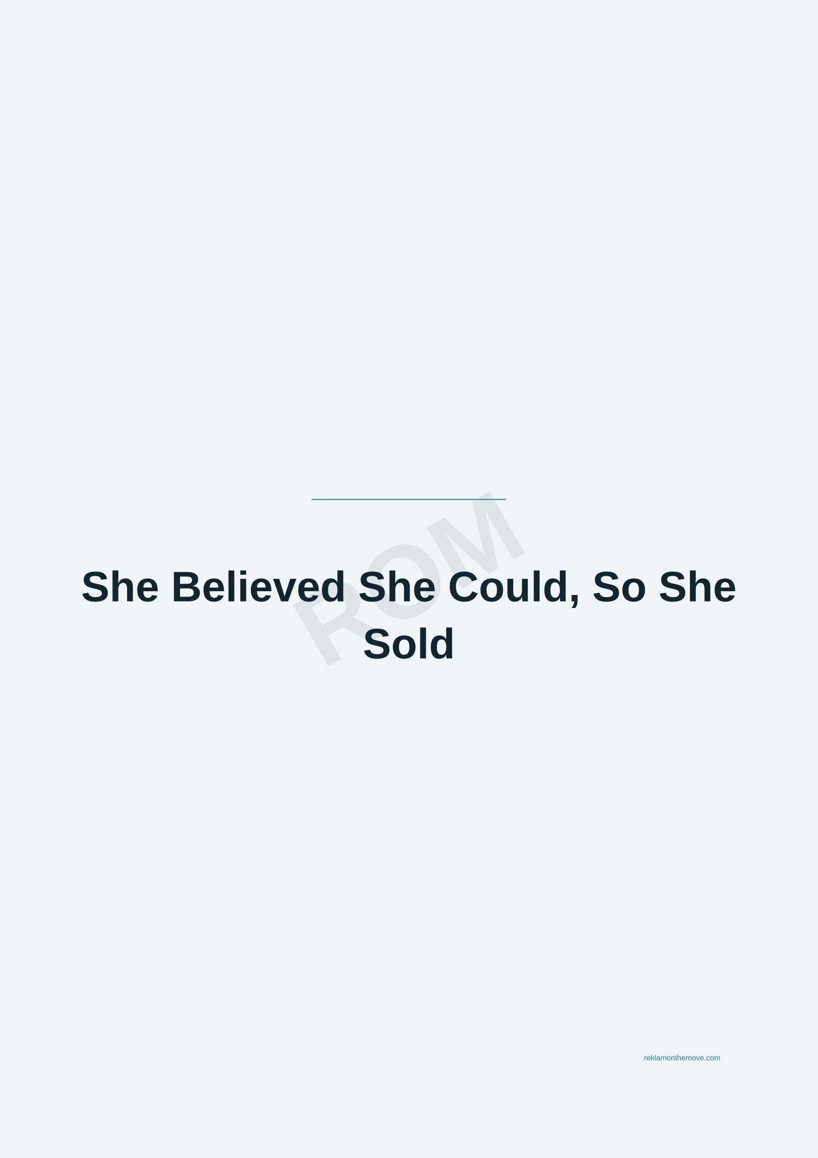 She Believed She Could, So She Sold · Okyanus — ROM dijital ürün önizlemesi (filigranlı)