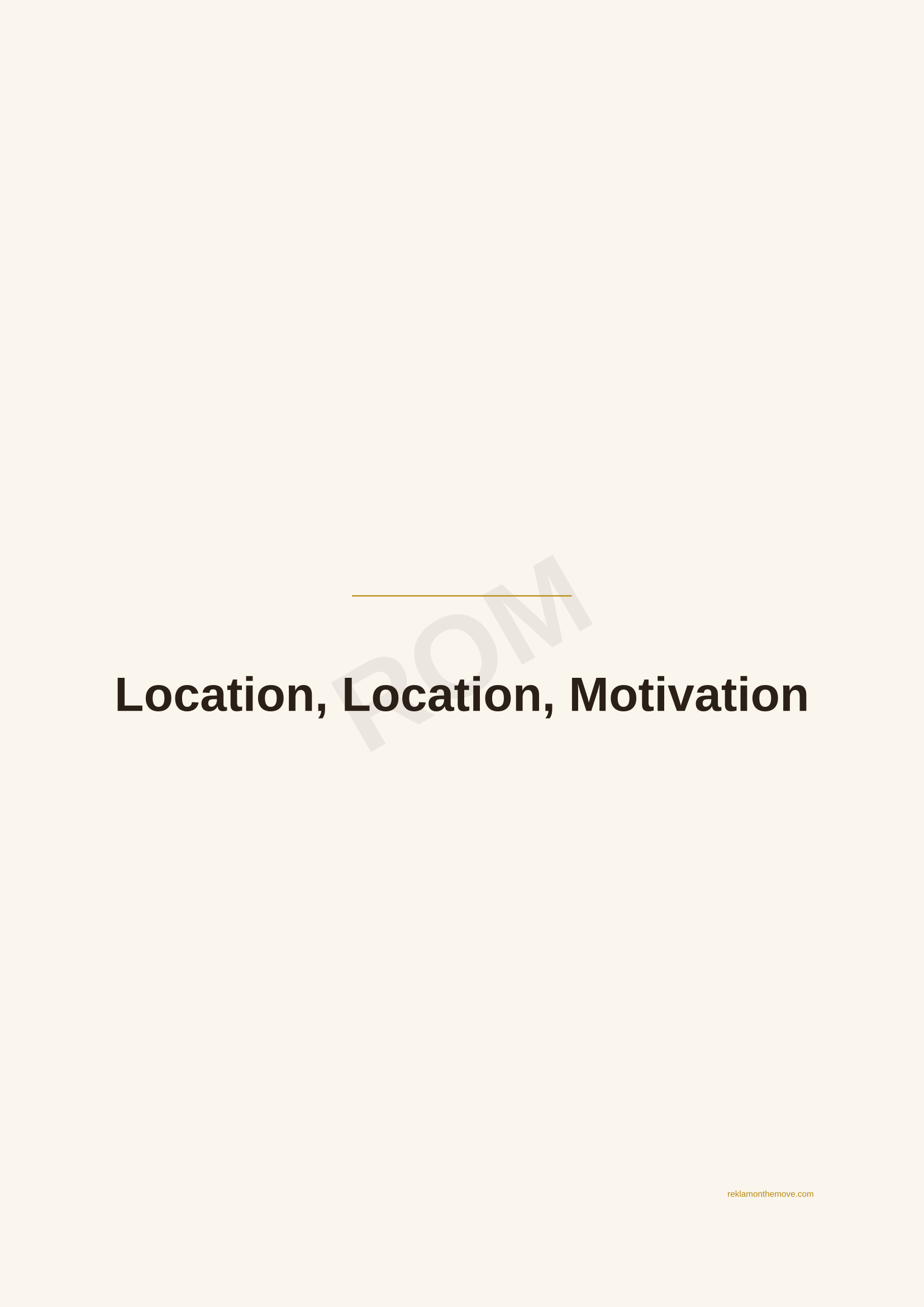 Location, Location, Motivation · Espresso — ROM dijital ürün önizlemesi (filigranlı)