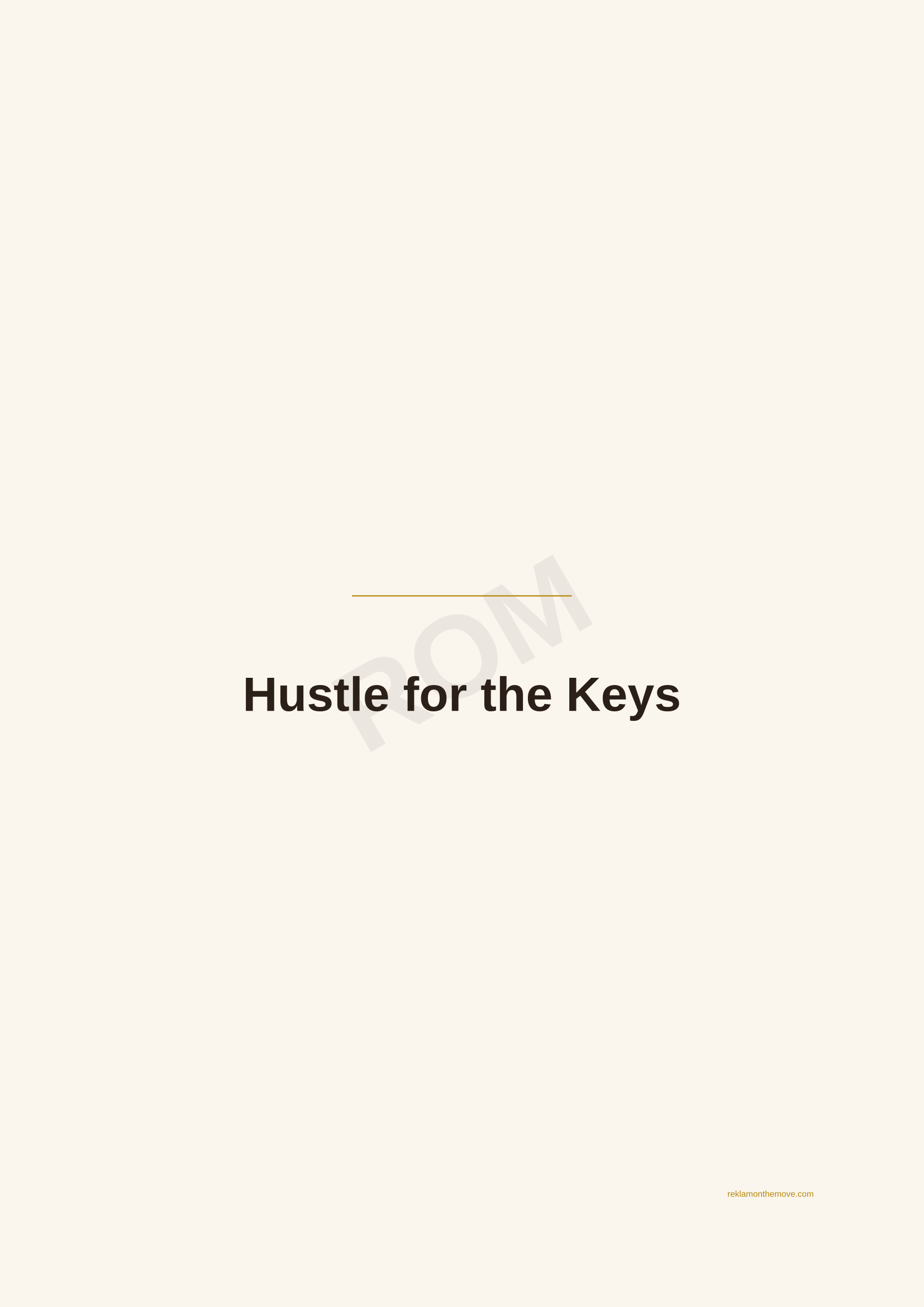 Hustle for the Keys · Espresso — ROM dijital ürün önizlemesi (filigranlı)