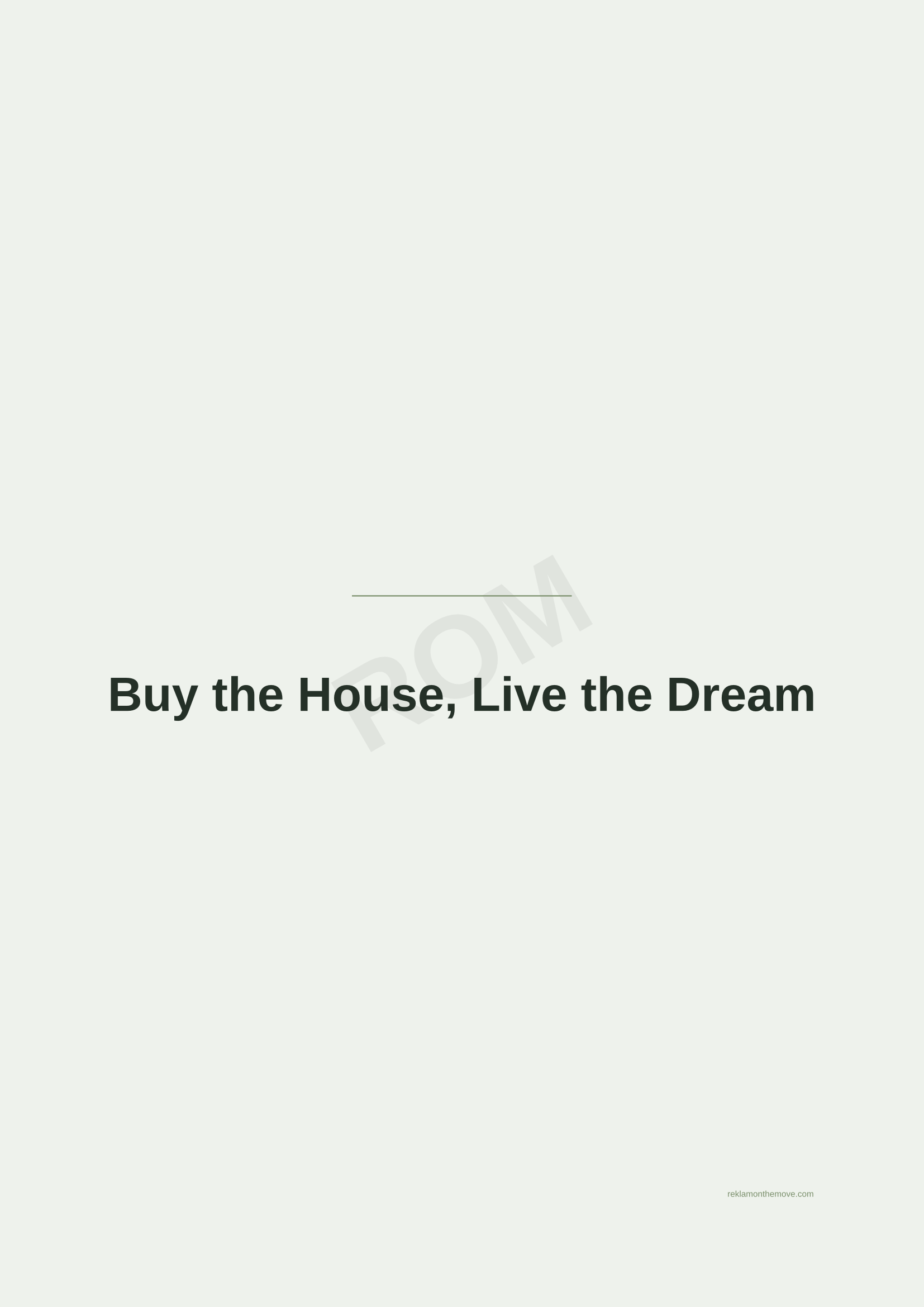 Buy the House, Live the Dream · Adaçayı — ROM dijital ürün önizlemesi (filigranlı)