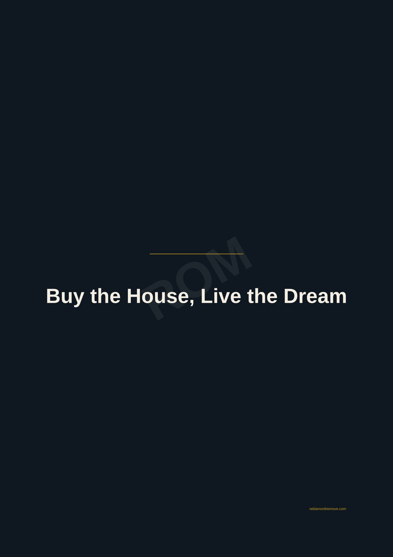 Buy the House, Live the Dream · Gece — ROM dijital ürün önizlemesi (filigranlı)