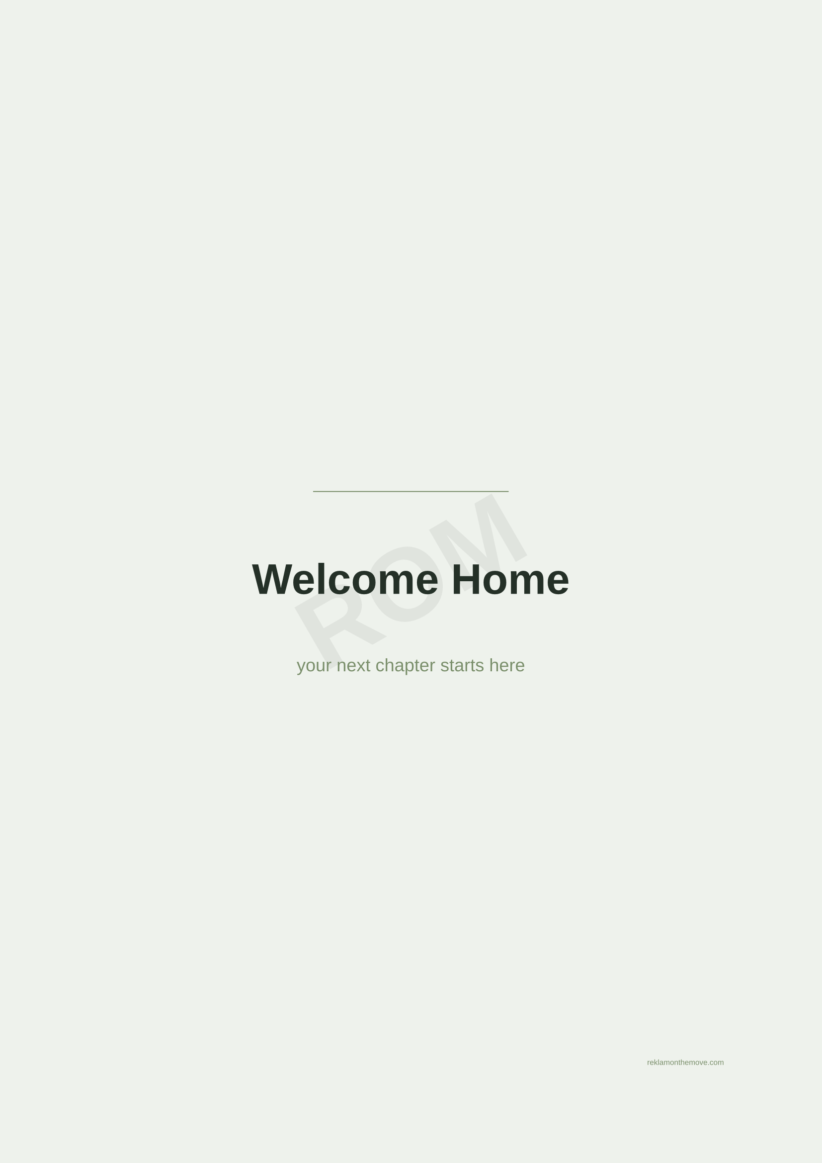 Welcome Home · Adaçayı — ROM dijital ürün önizlemesi (filigranlı)