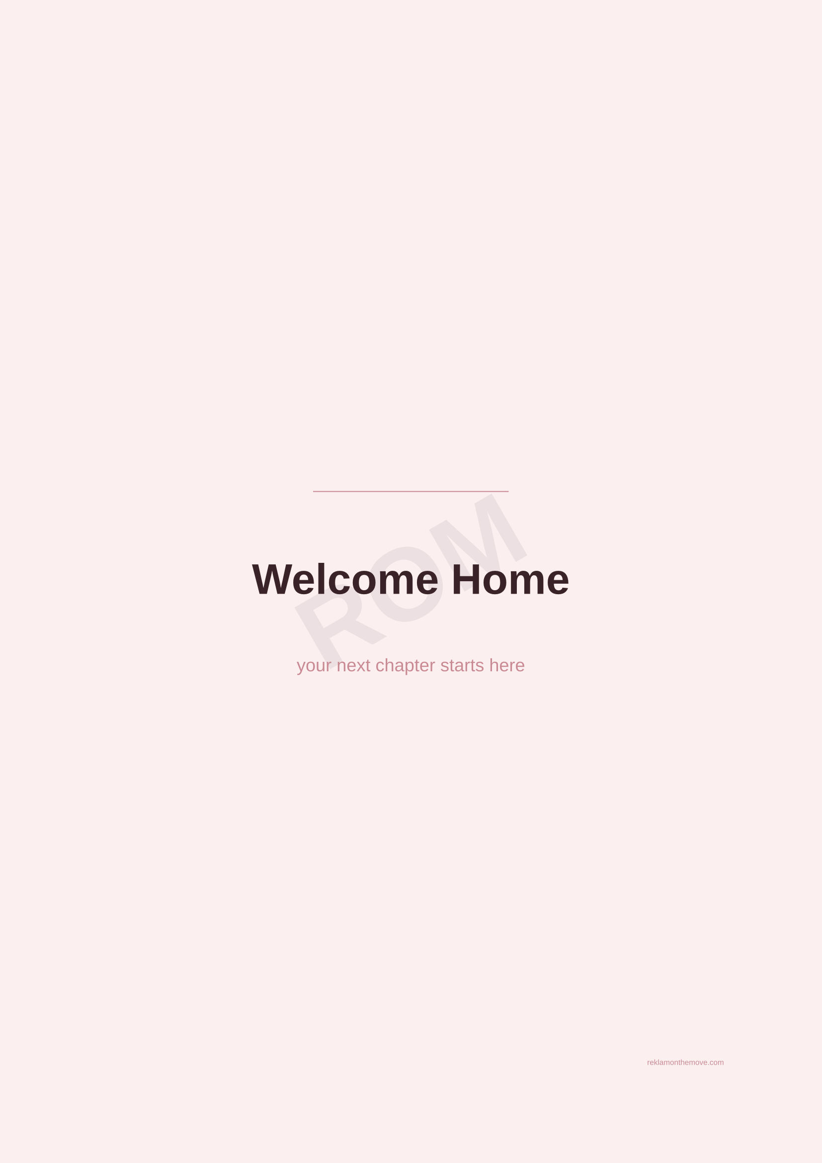 Welcome Home · Gül — ROM dijital ürün önizlemesi (filigranlı)