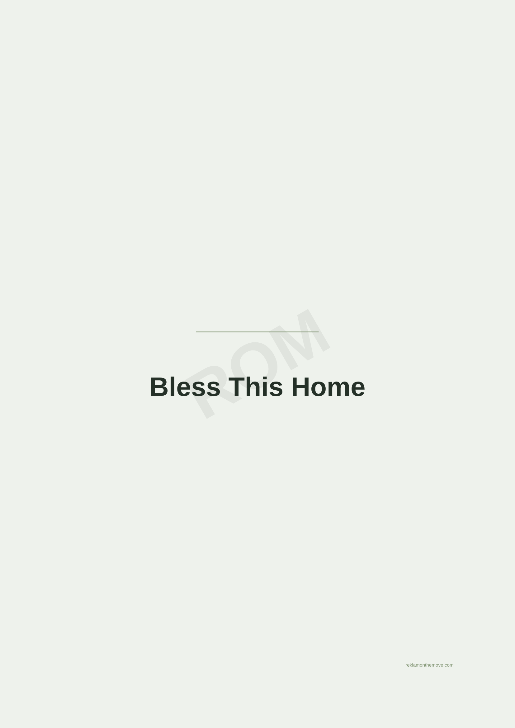 Bless This Home · Adaçayı — ROM dijital ürün önizlemesi (filigranlı)