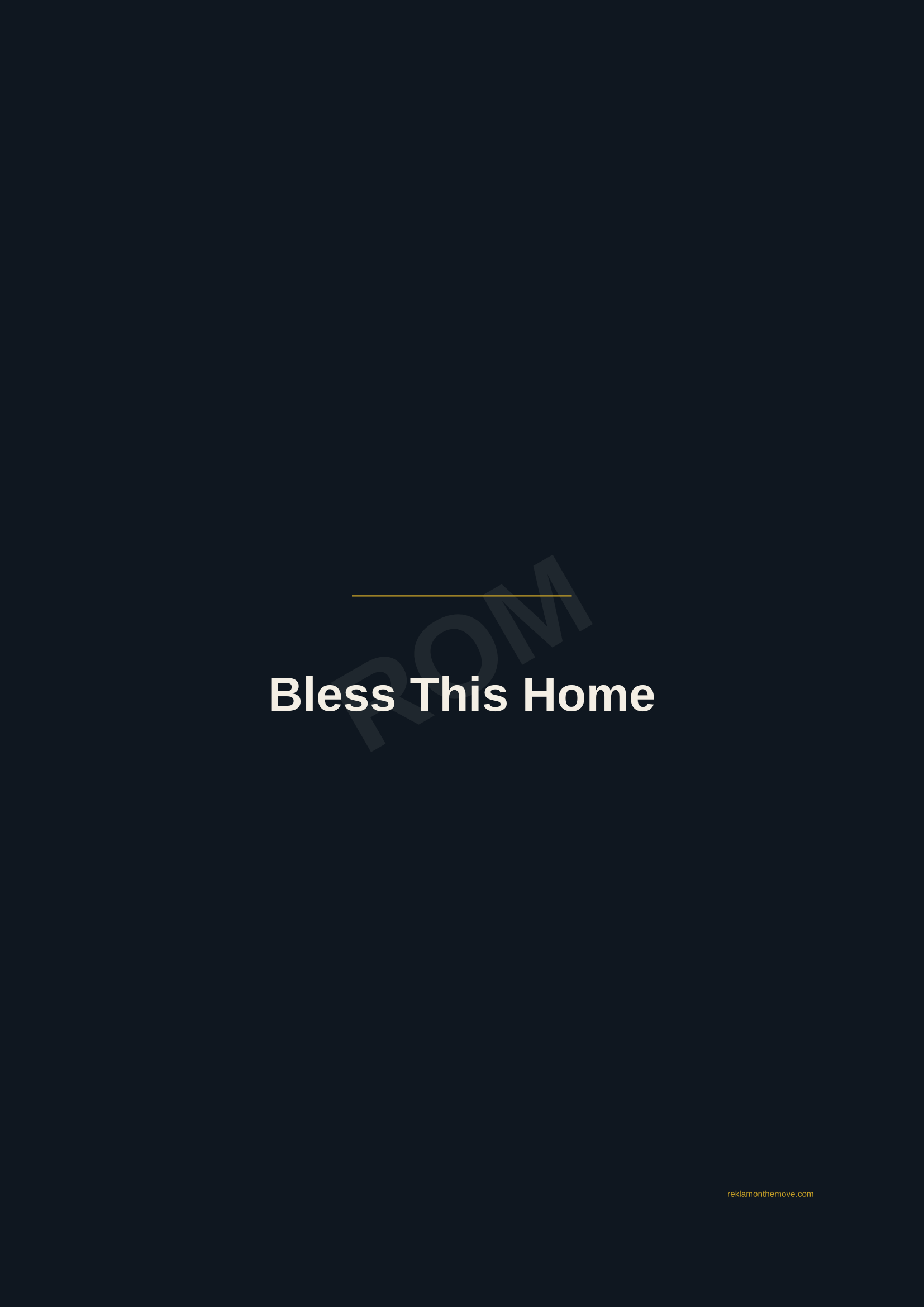 Bless This Home · Gece — ROM dijital ürün önizlemesi (filigranlı)