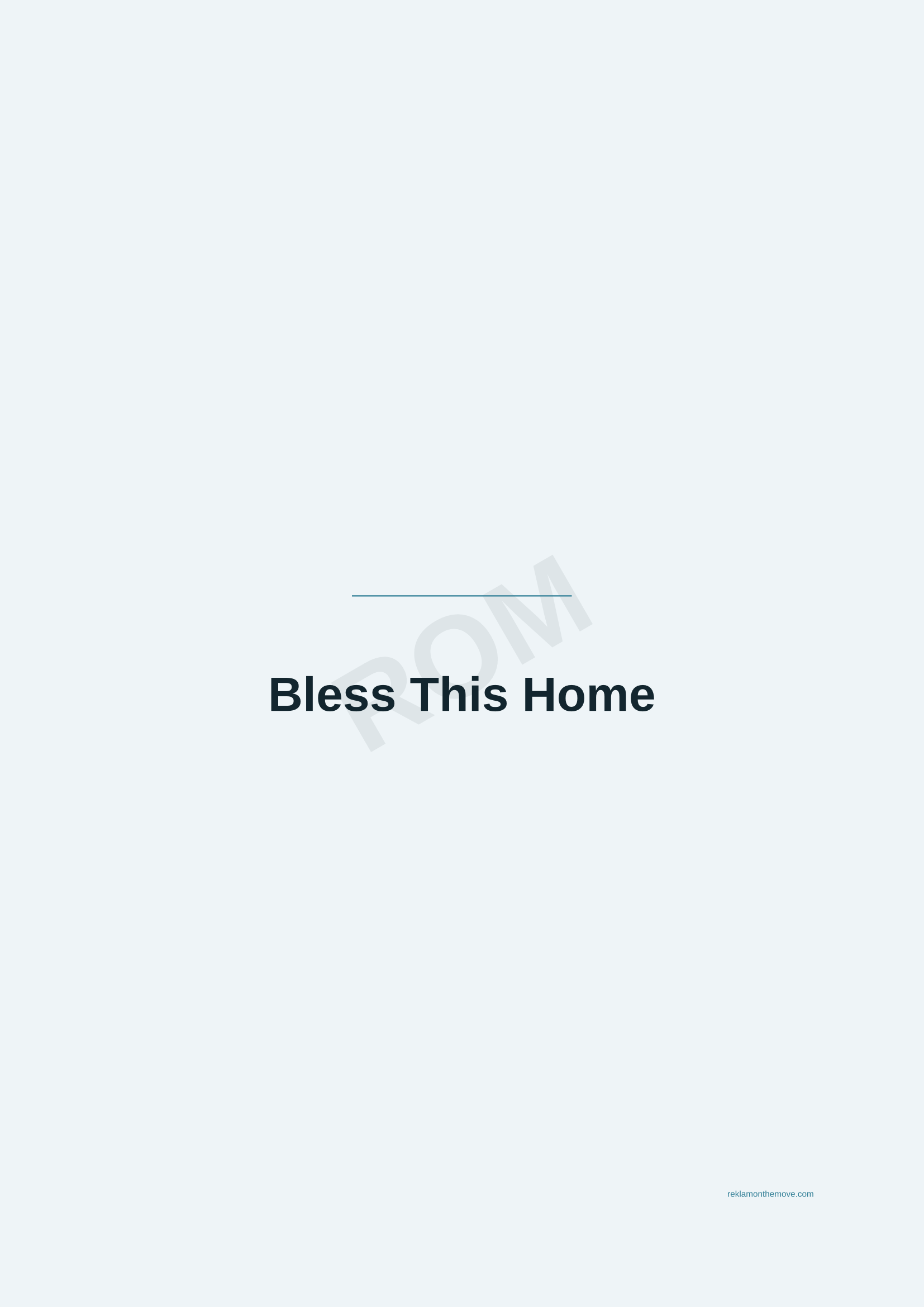 Bless This Home · Okyanus — ROM dijital ürün önizlemesi (filigranlı)