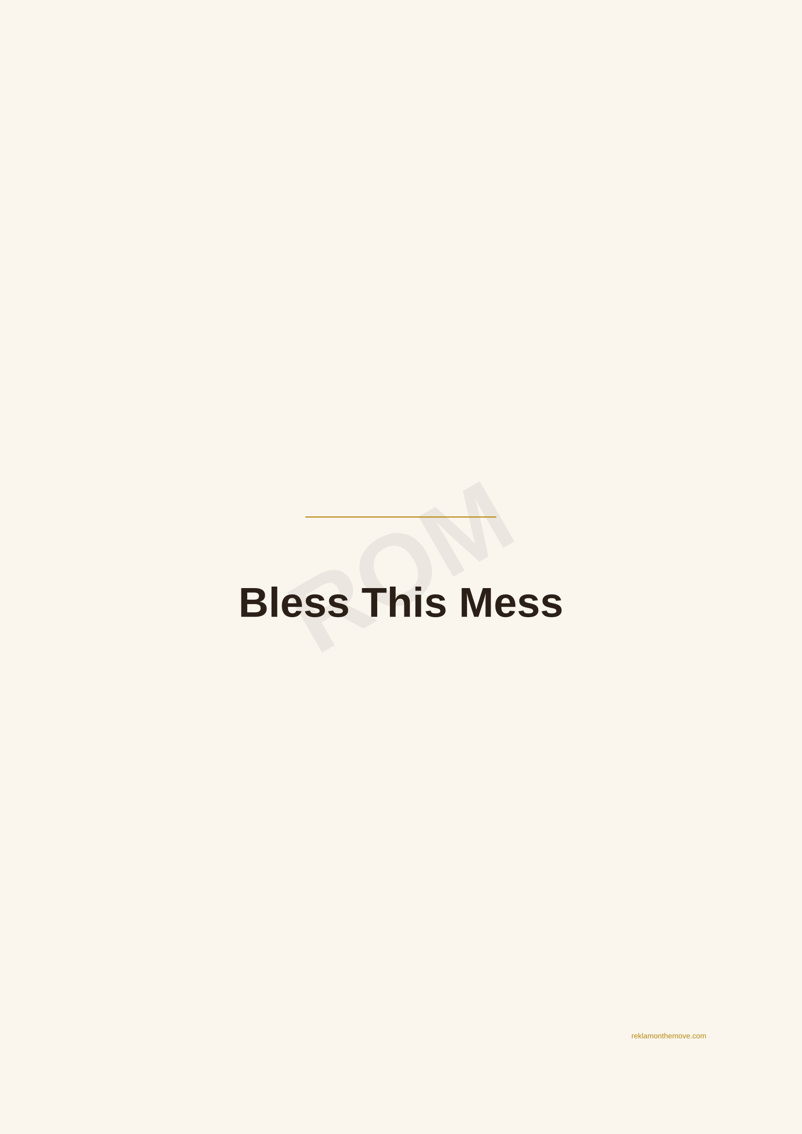 Bless This Mess · Espresso — ROM dijital ürün önizlemesi (filigranlı)