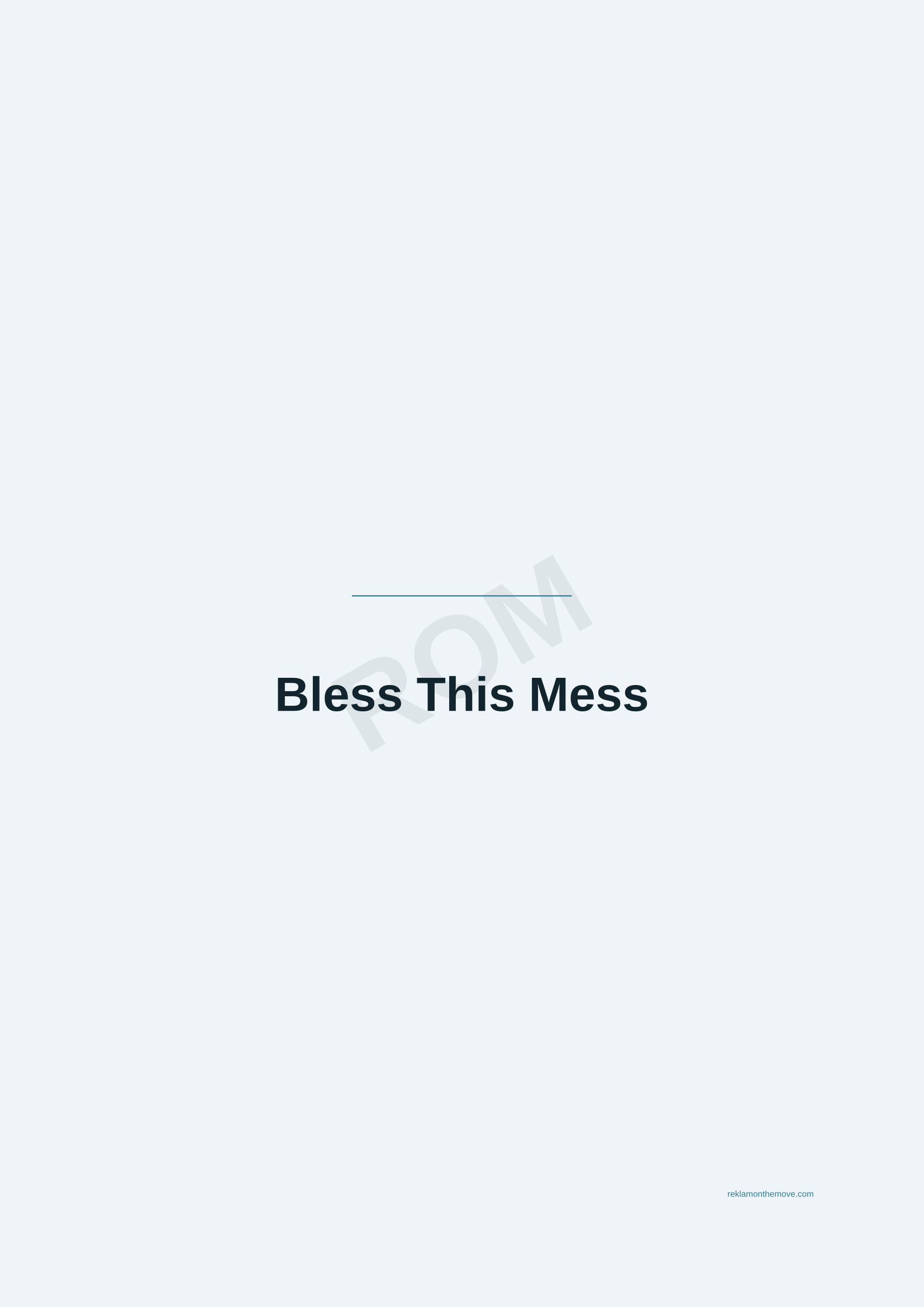 Bless This Mess · Okyanus — ROM dijital ürün önizlemesi (filigranlı)