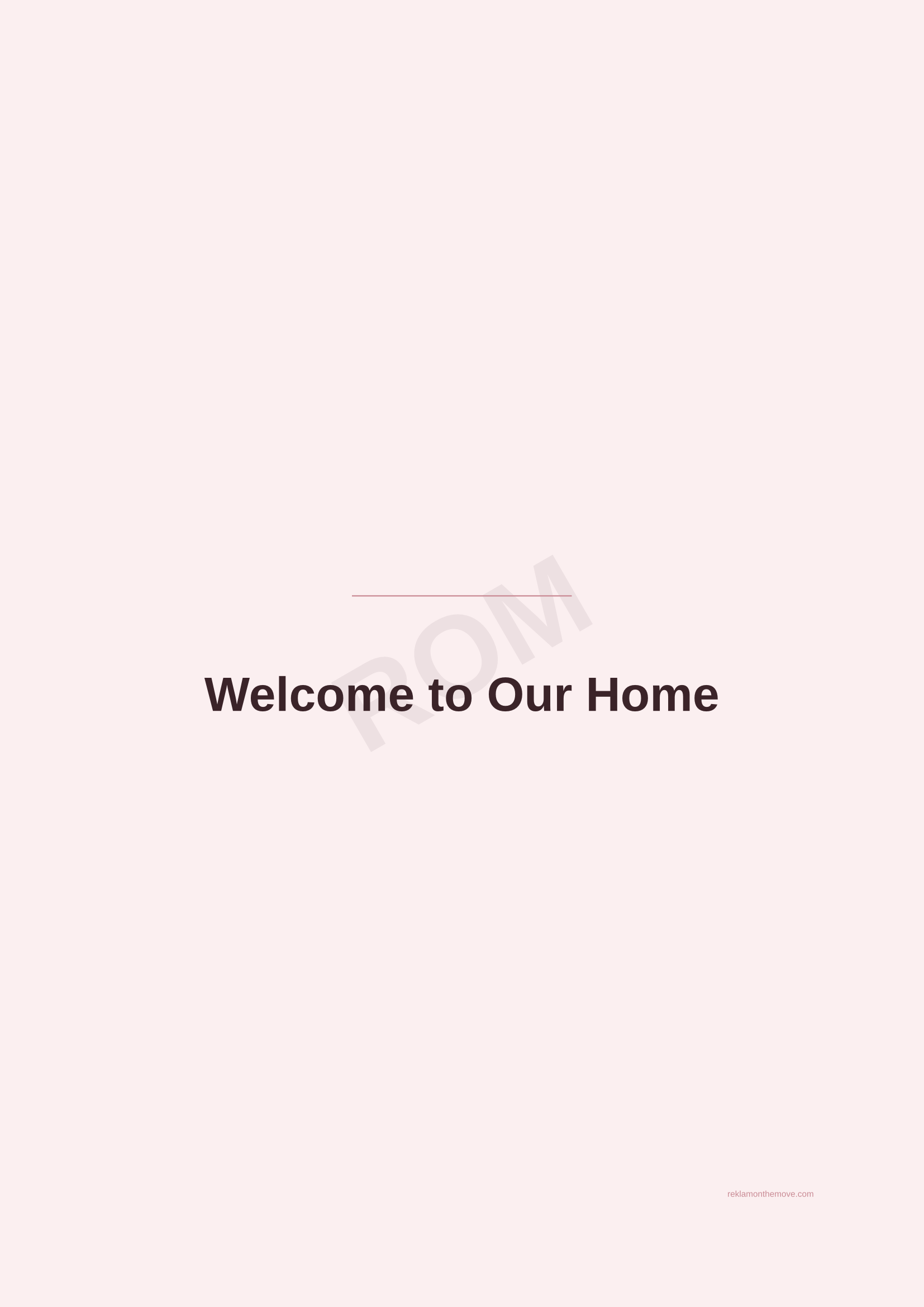 Welcome to Our Home · Gül — ROM dijital ürün önizlemesi (filigranlı)