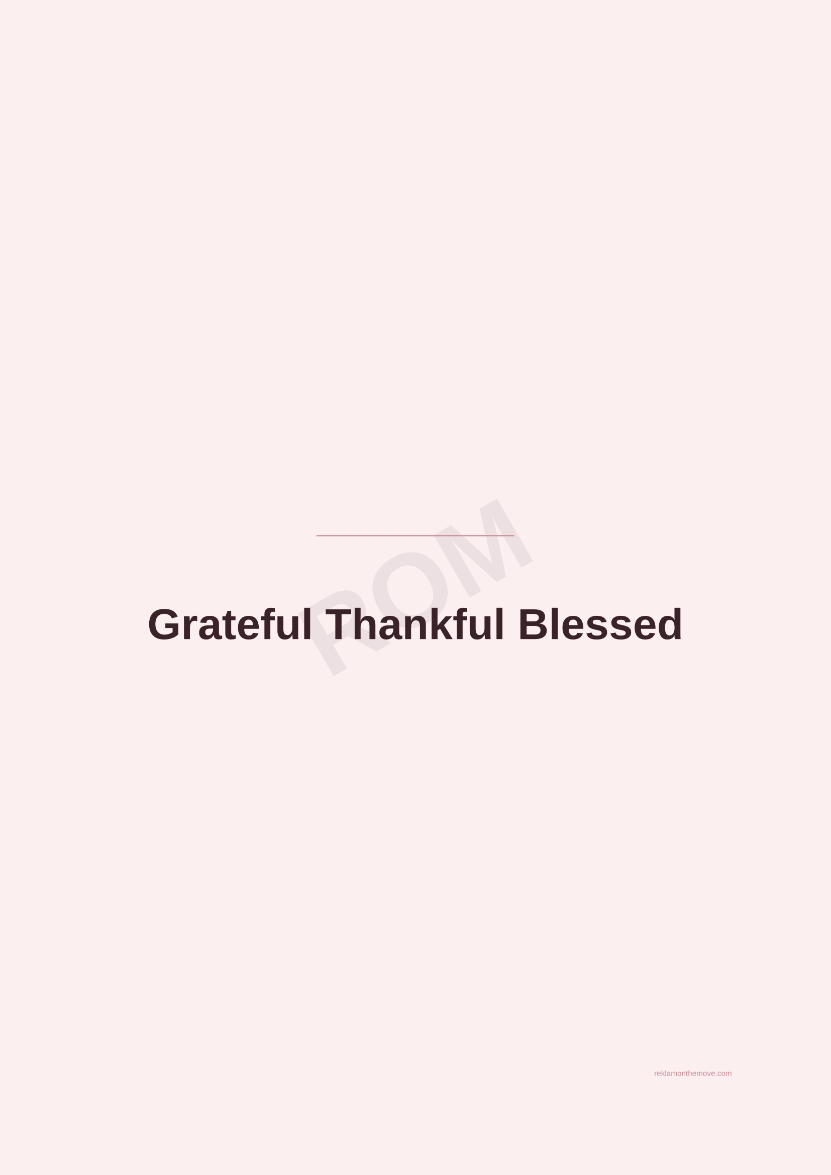 Grateful Thankful Blessed · Gül — ROM dijital ürün önizlemesi (filigranlı)