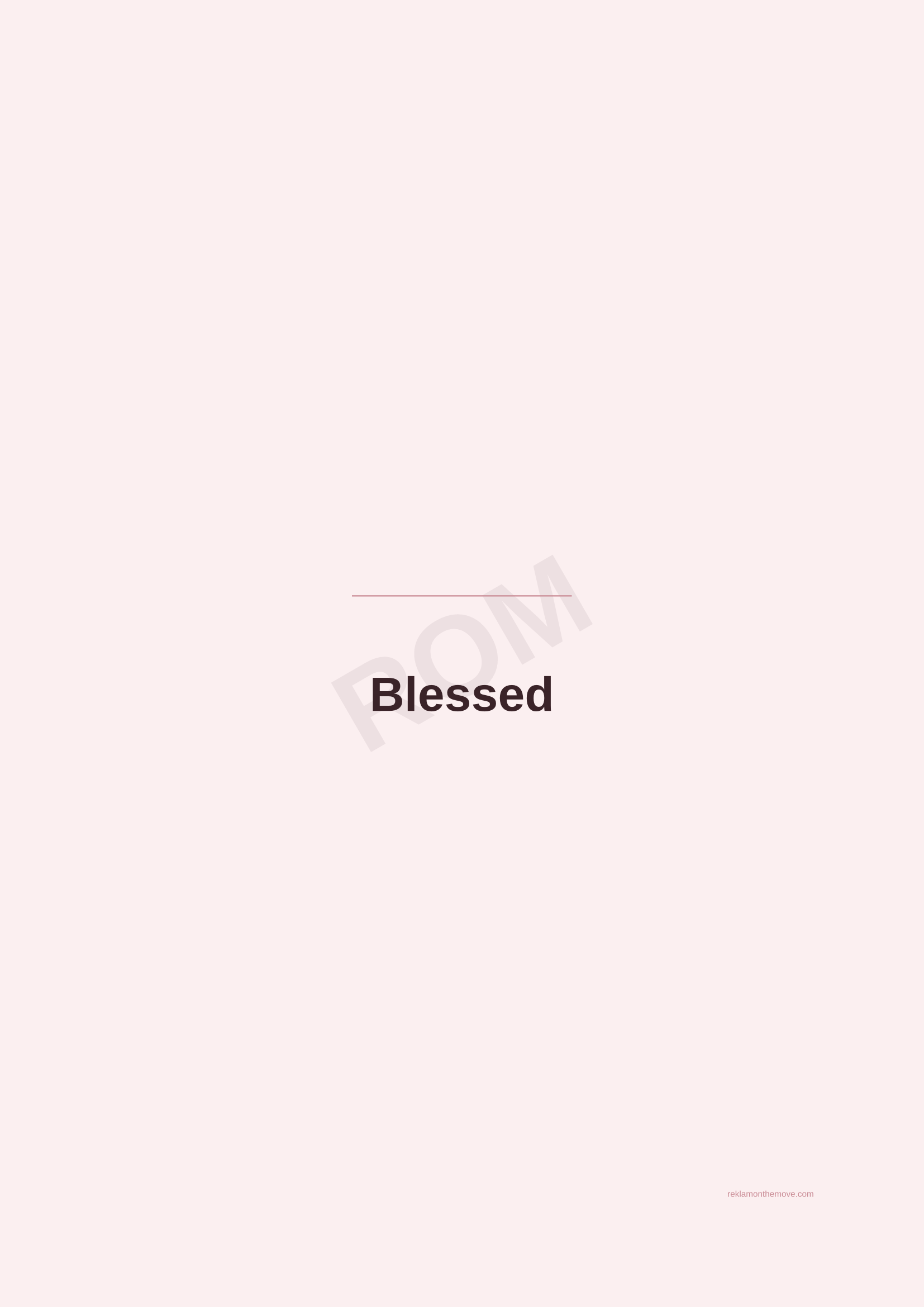 Blessed · Gül — ROM dijital ürün önizlemesi (filigranlı)
