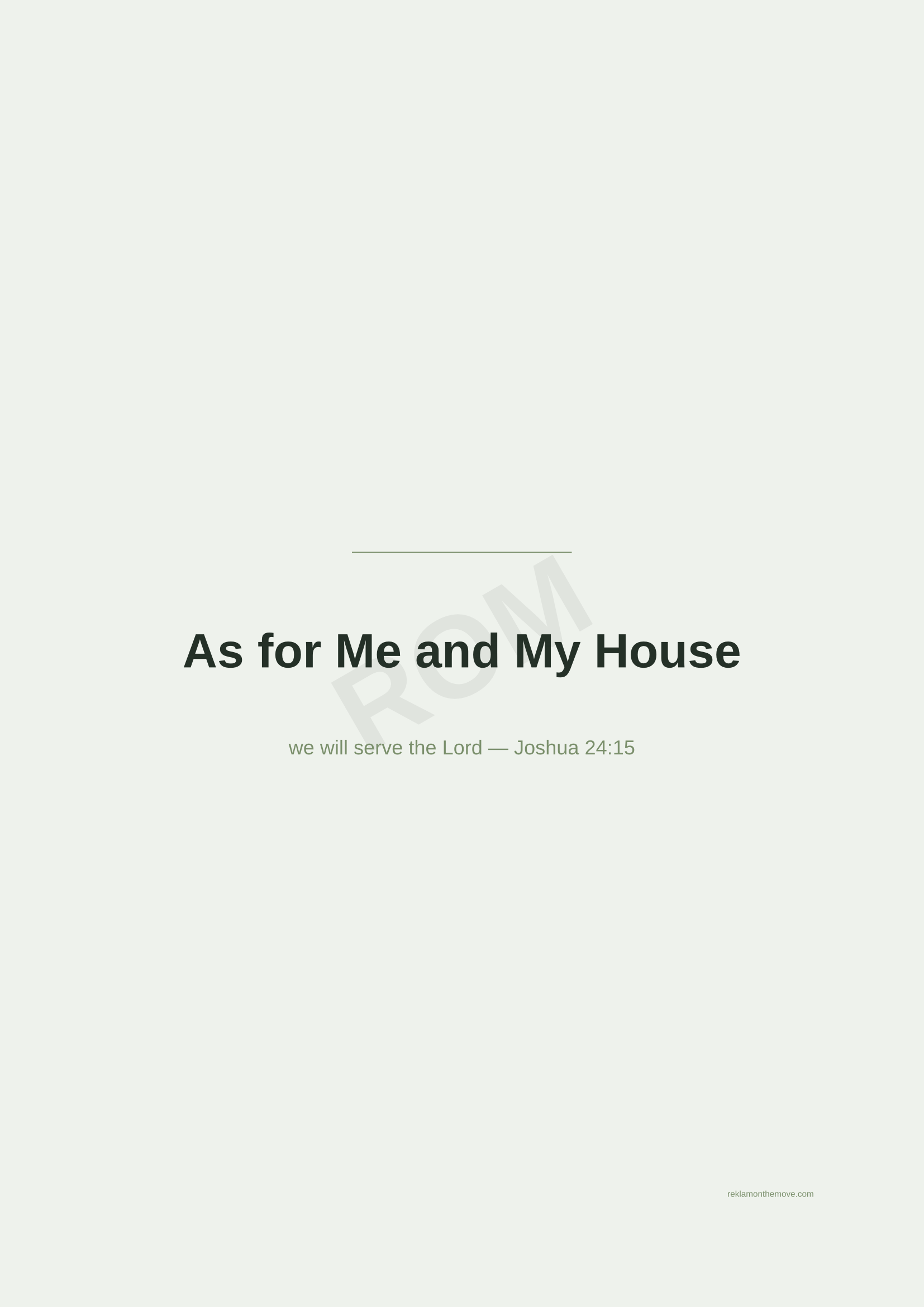 As for Me and My House · Adaçayı — ROM dijital ürün önizlemesi (filigranlı)