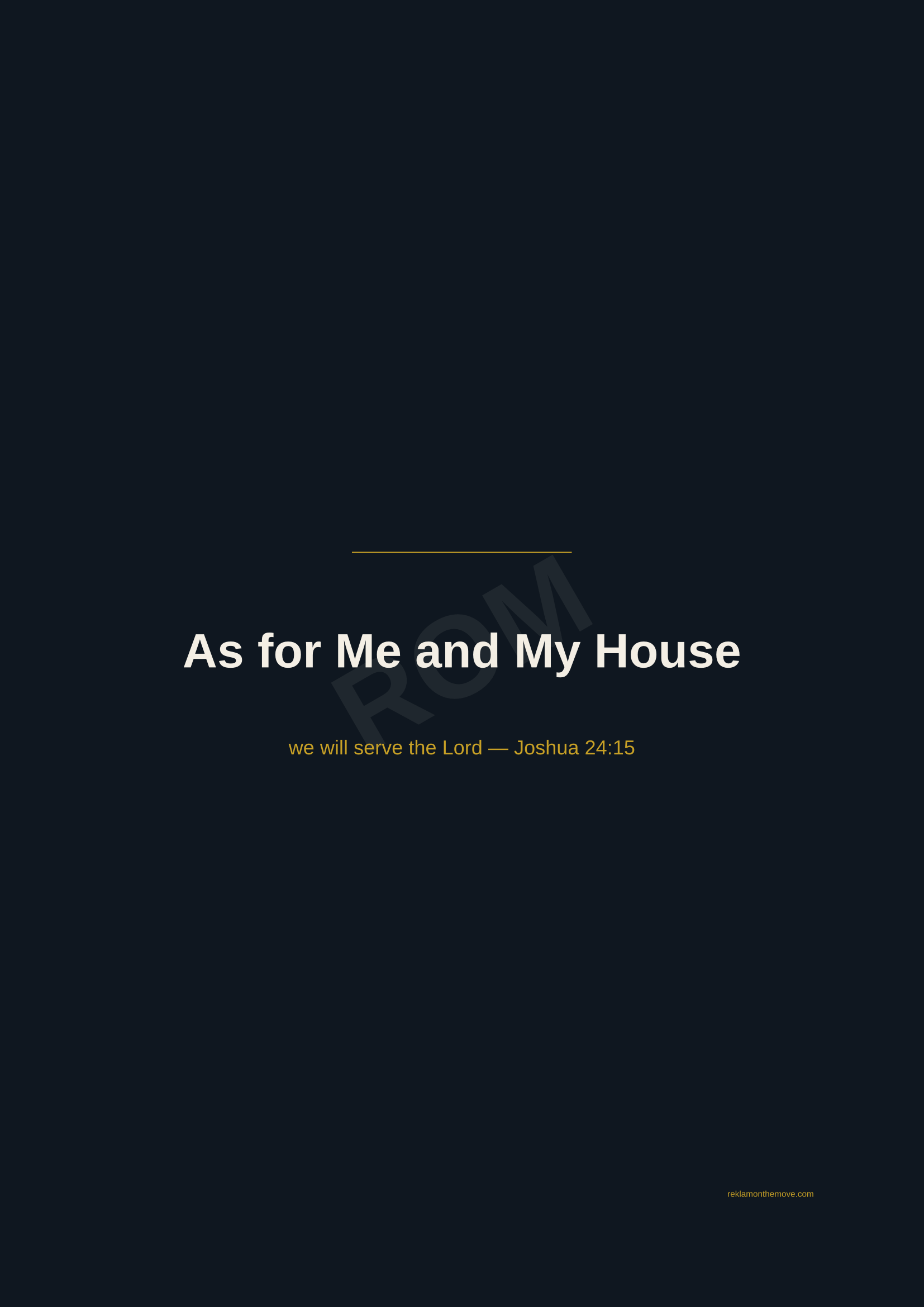 As for Me and My House · Gece — ROM dijital ürün önizlemesi (filigranlı)
