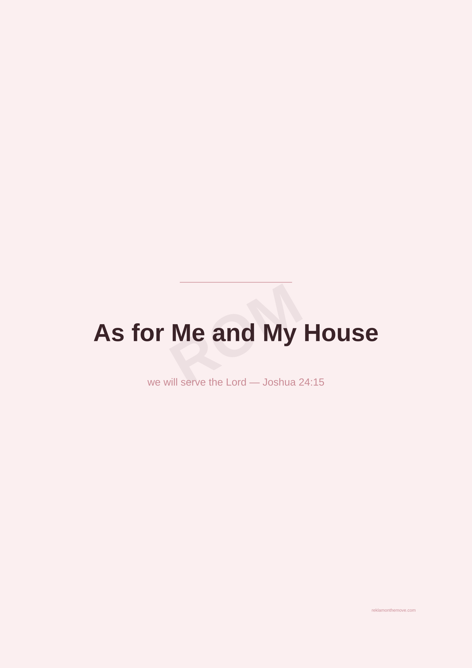 As for Me and My House · Gül — ROM dijital ürün önizlemesi (filigranlı)