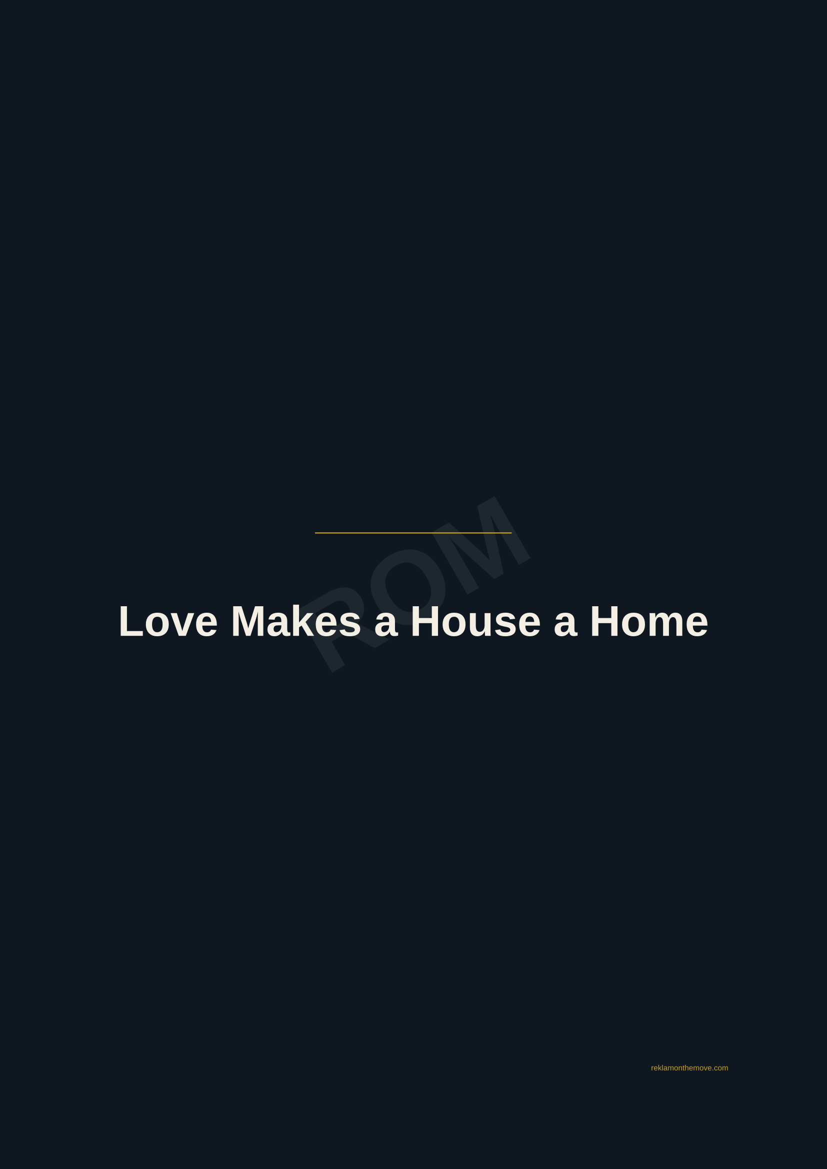 Love Makes a House a Home · Gece — ROM dijital ürün önizlemesi (filigranlı)