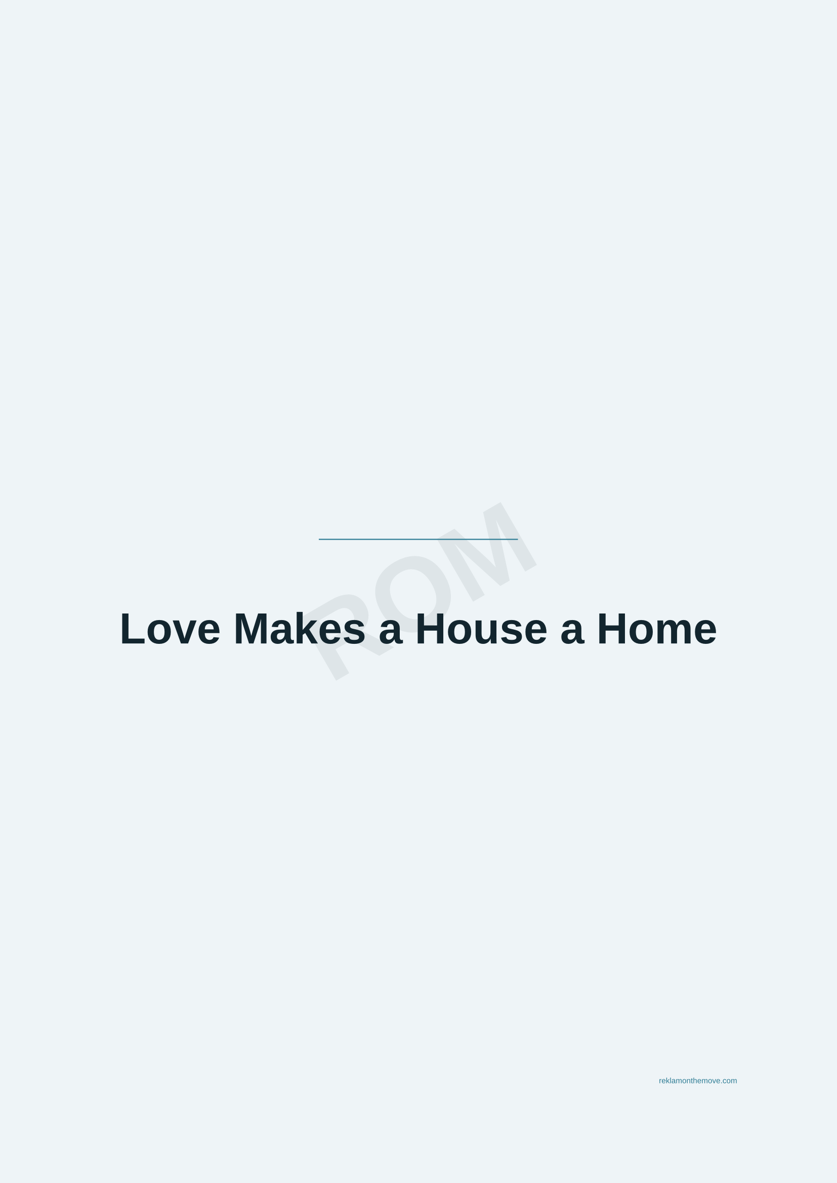 Love Makes a House a Home · Okyanus — ROM dijital ürün önizlemesi (filigranlı)