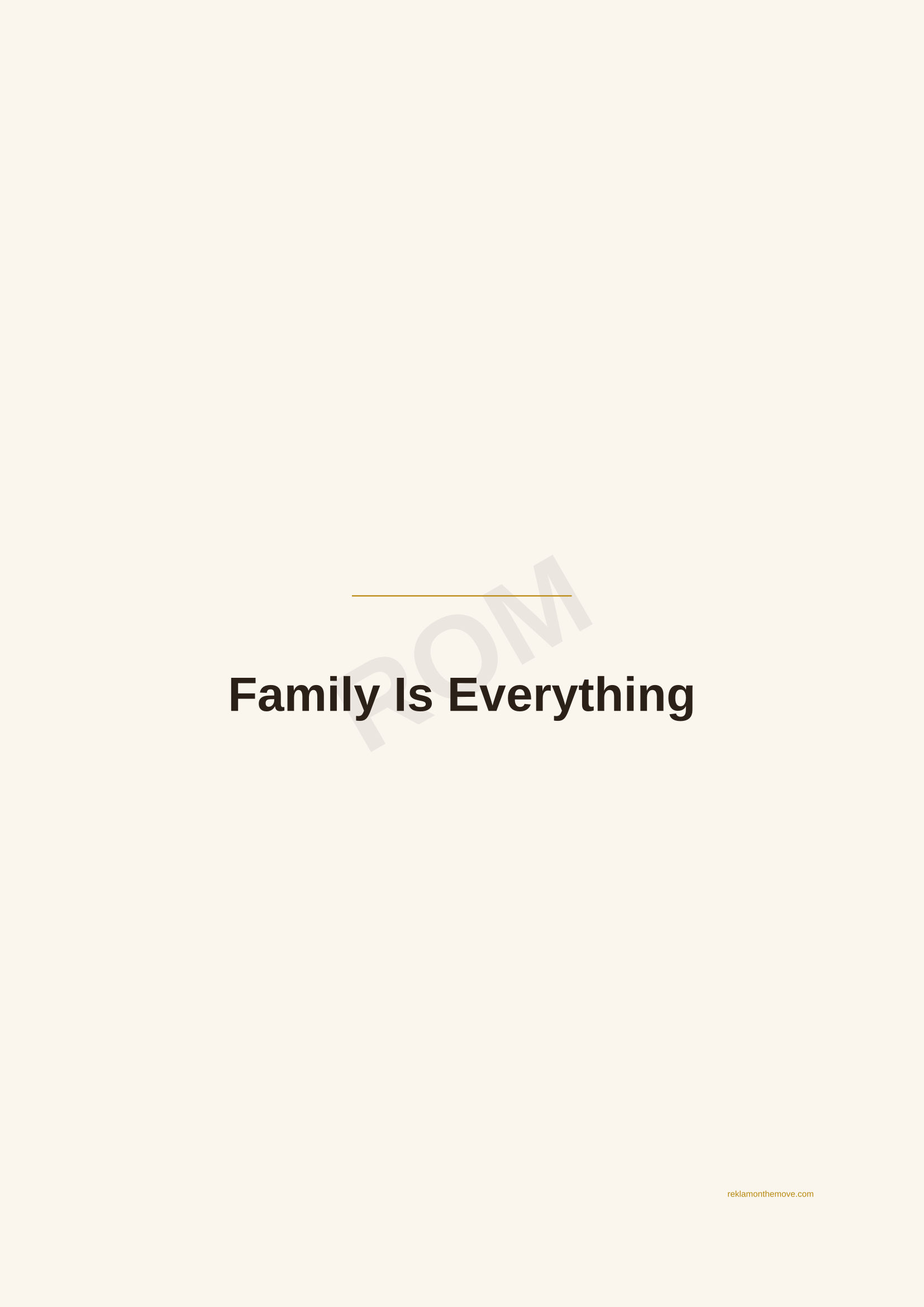 Family Is Everything · Espresso — ROM dijital ürün önizlemesi (filigranlı)