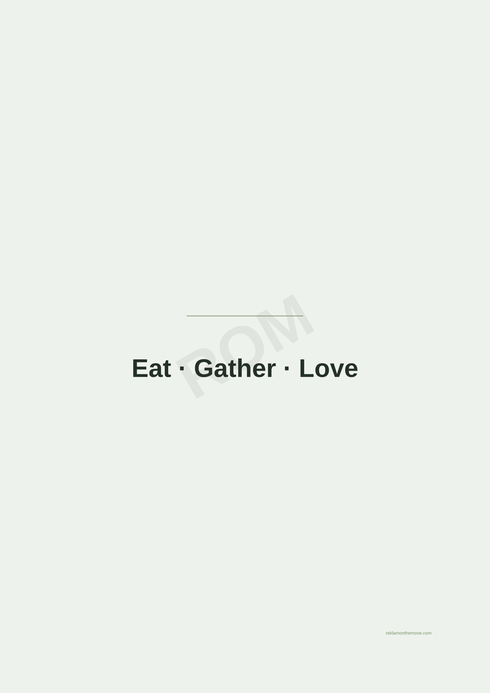 Eat · Gather · Love · Adaçayı — ROM dijital ürün önizlemesi (filigranlı)