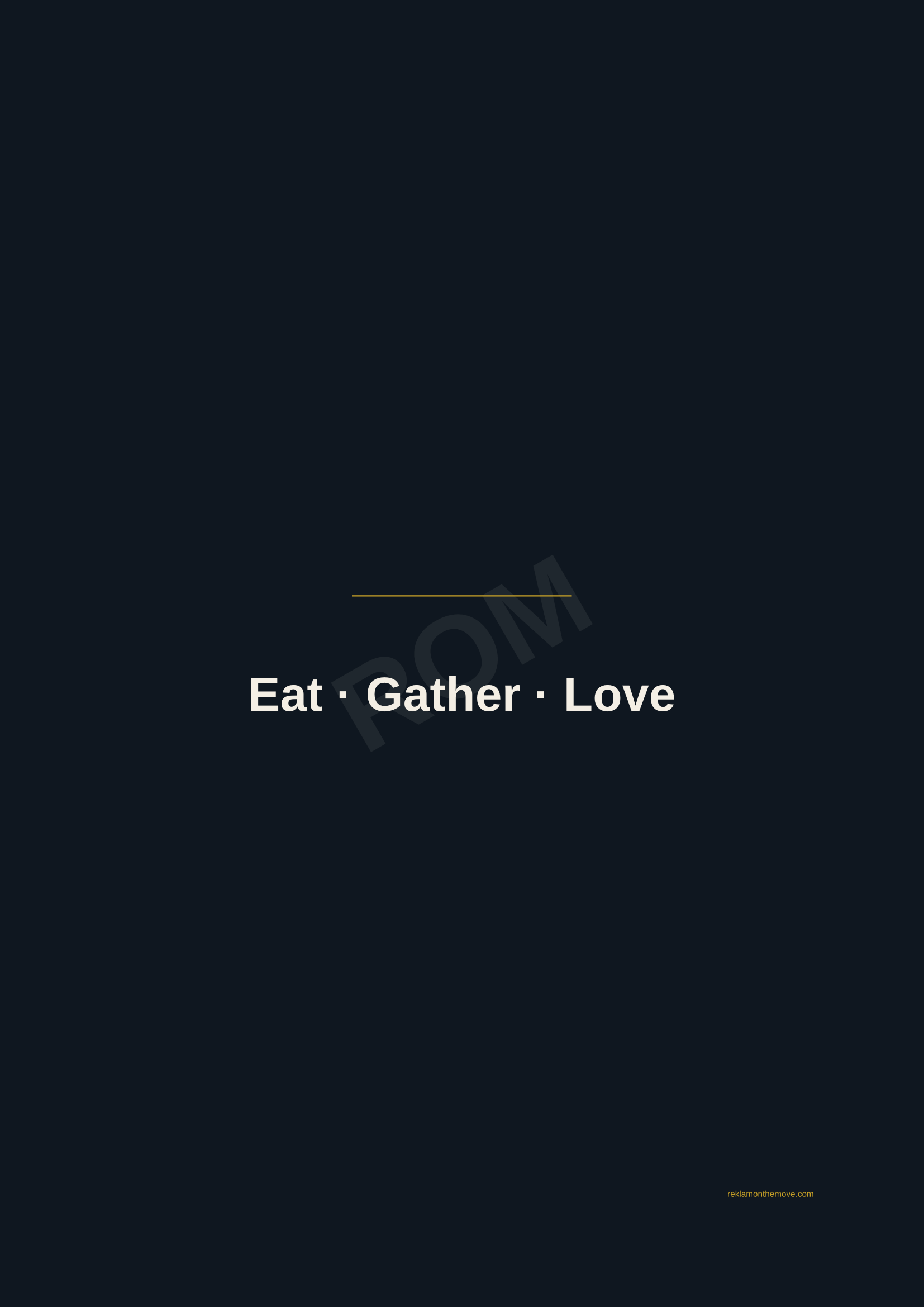 Eat · Gather · Love · Gece — ROM dijital ürün önizlemesi (filigranlı)