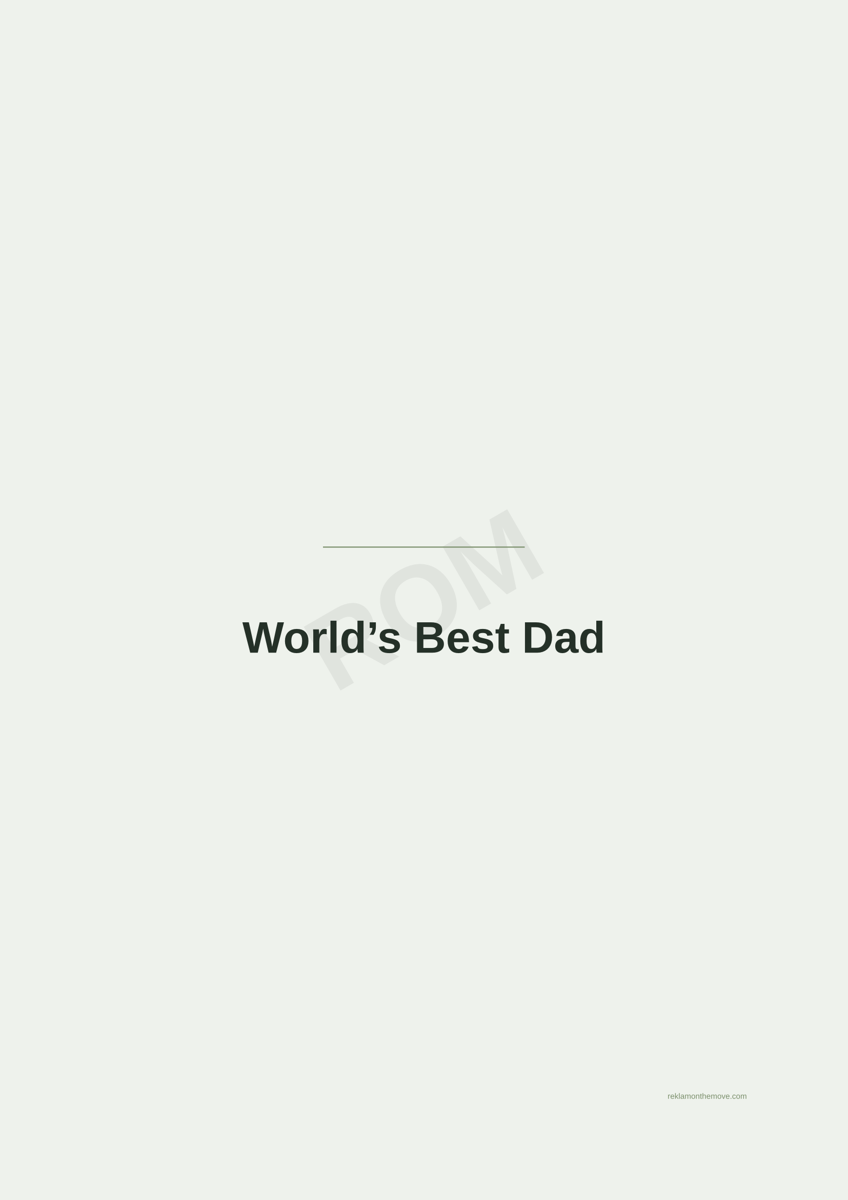 World's Best Dad · Adaçayı — ROM dijital ürün önizlemesi (filigranlı)