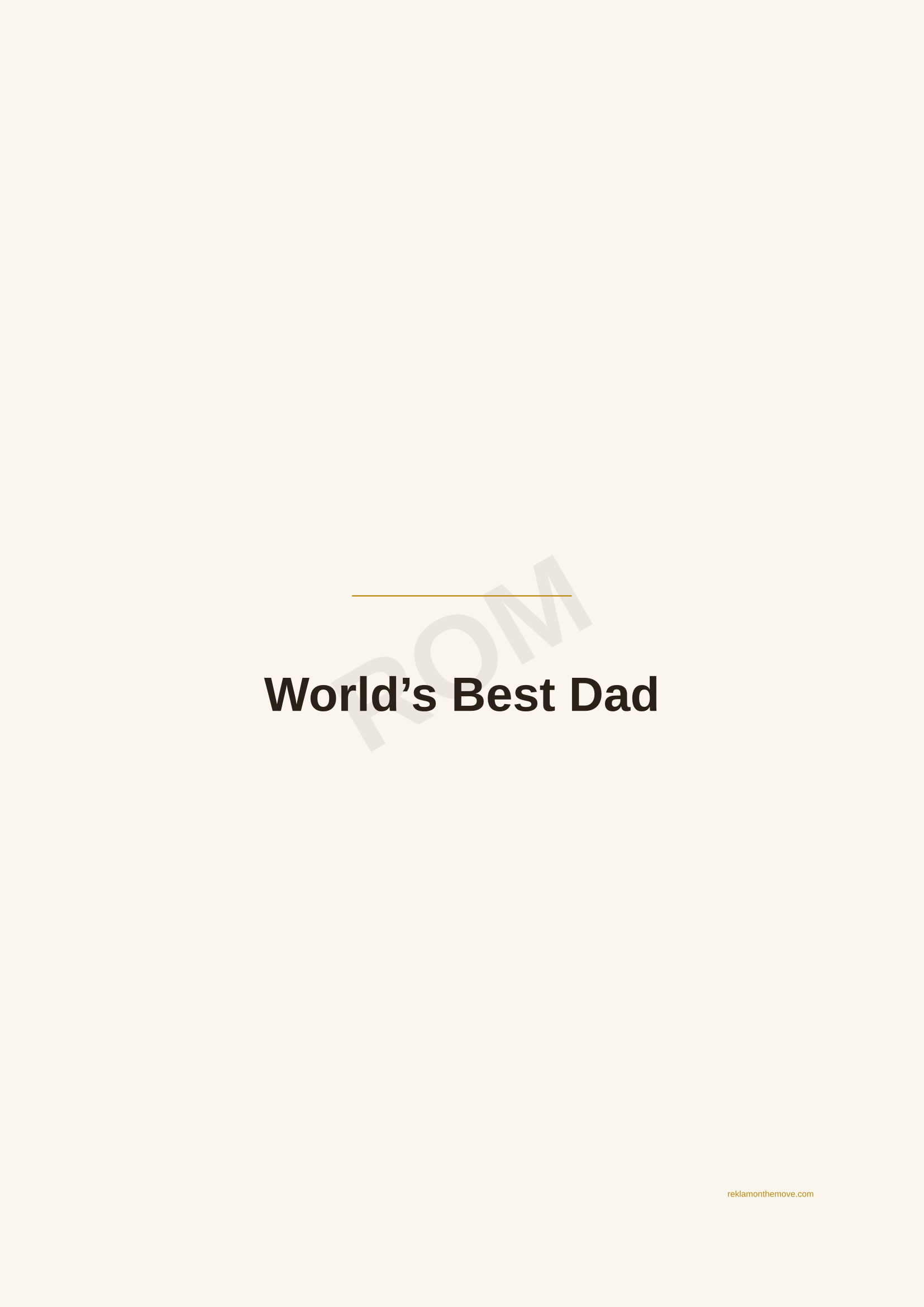 World's Best Dad · Espresso — ROM dijital ürün önizlemesi (filigranlı)