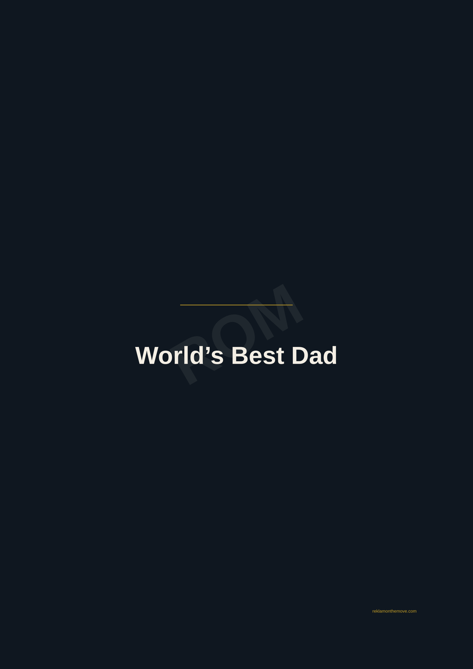 World's Best Dad · Gece — ROM dijital ürün önizlemesi (filigranlı)