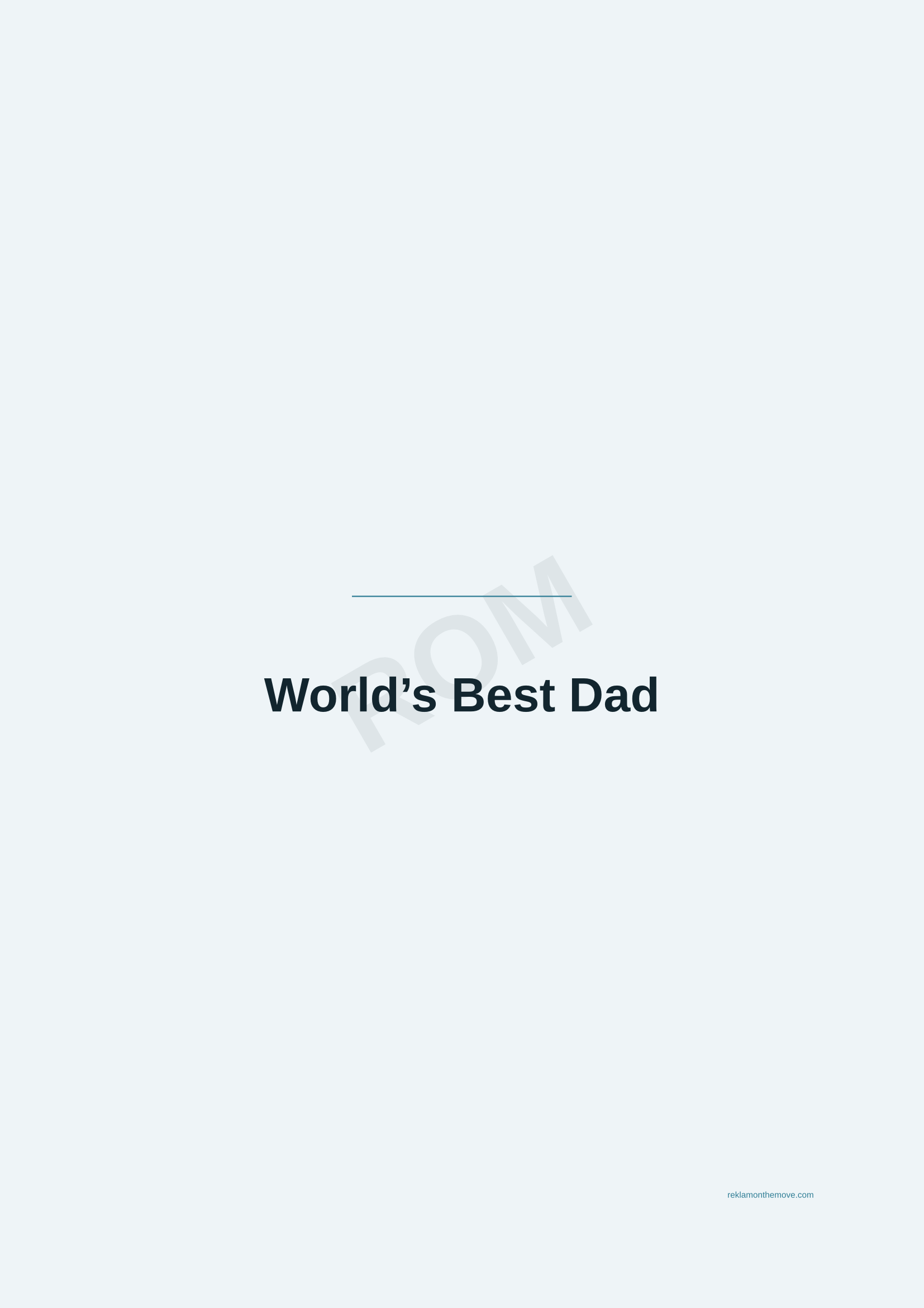 World's Best Dad · Okyanus — ROM dijital ürün önizlemesi (filigranlı)