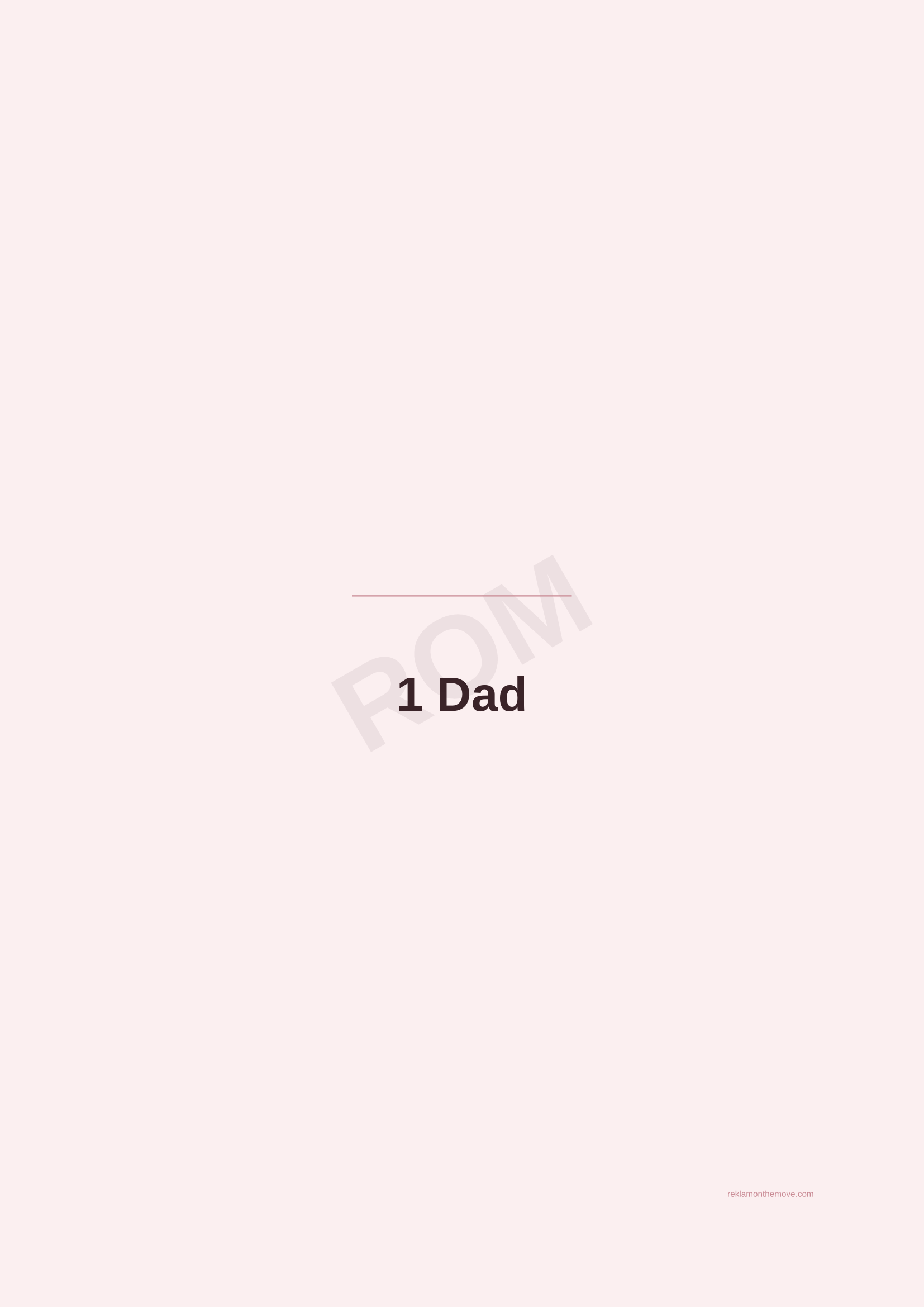 #1 Dad · Gül — ROM dijital ürün önizlemesi (filigranlı)