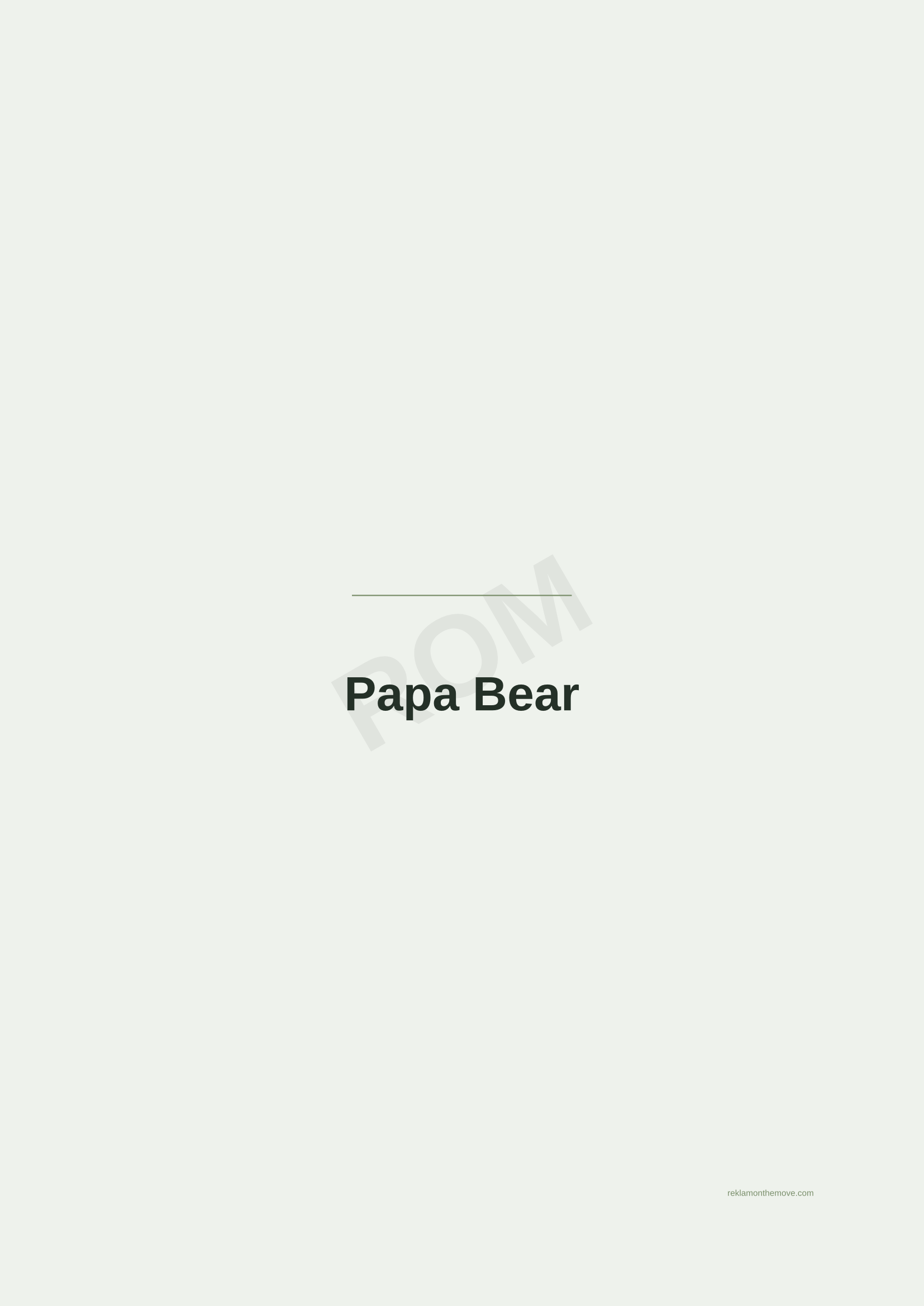 Papa Bear · Adaçayı — ROM dijital ürün önizlemesi (filigranlı)