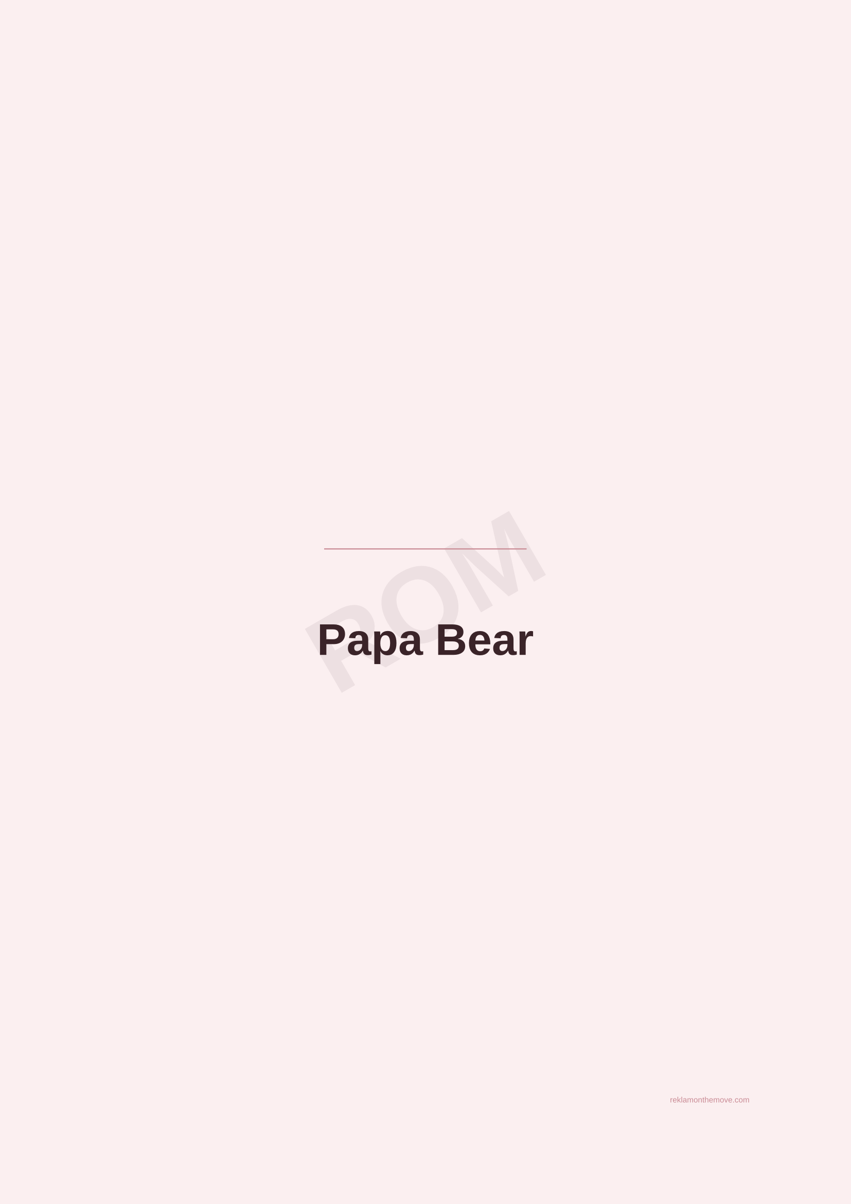 Papa Bear · Gül — ROM dijital ürün önizlemesi (filigranlı)