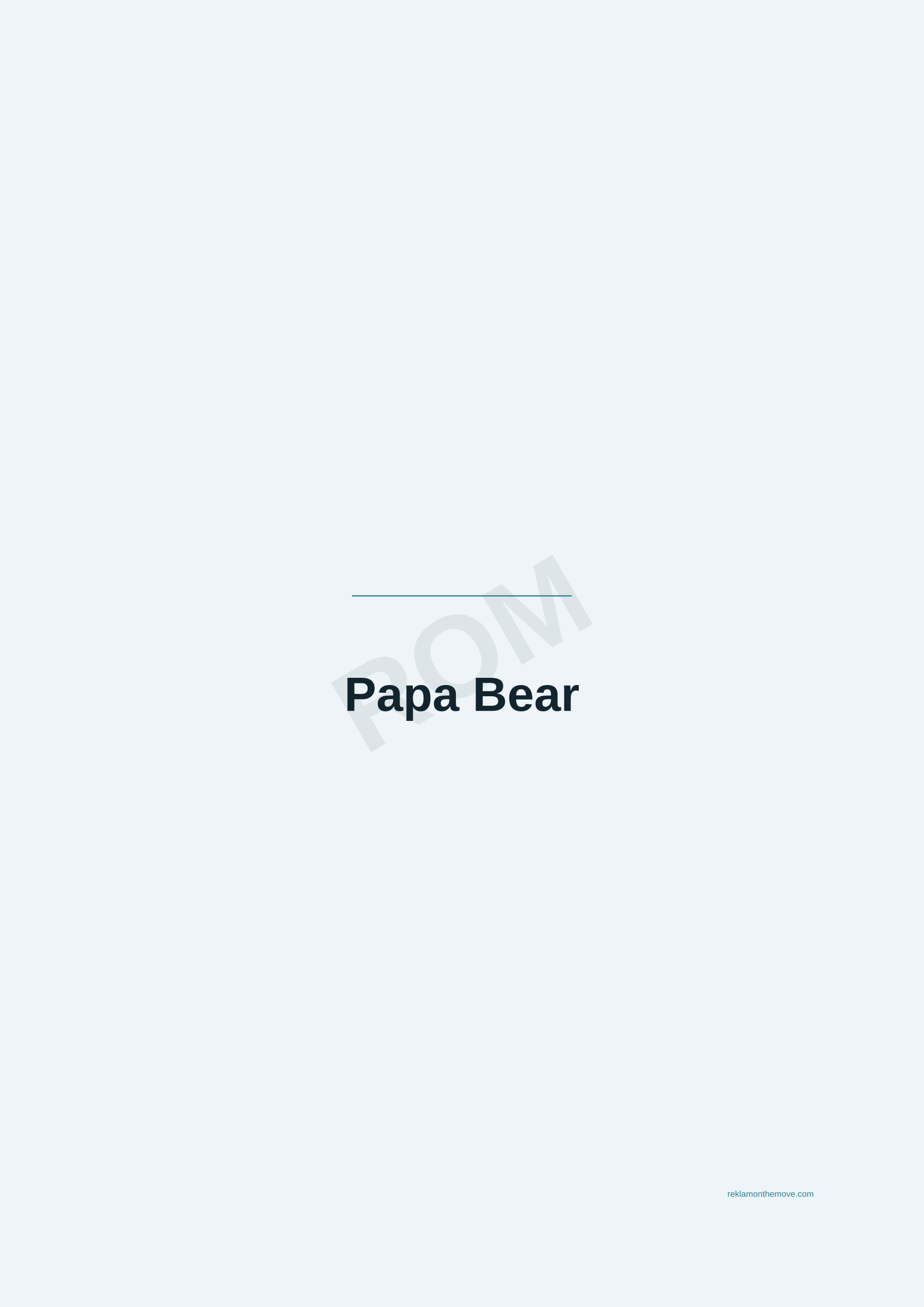 Papa Bear · Okyanus — ROM dijital ürün önizlemesi (filigranlı)