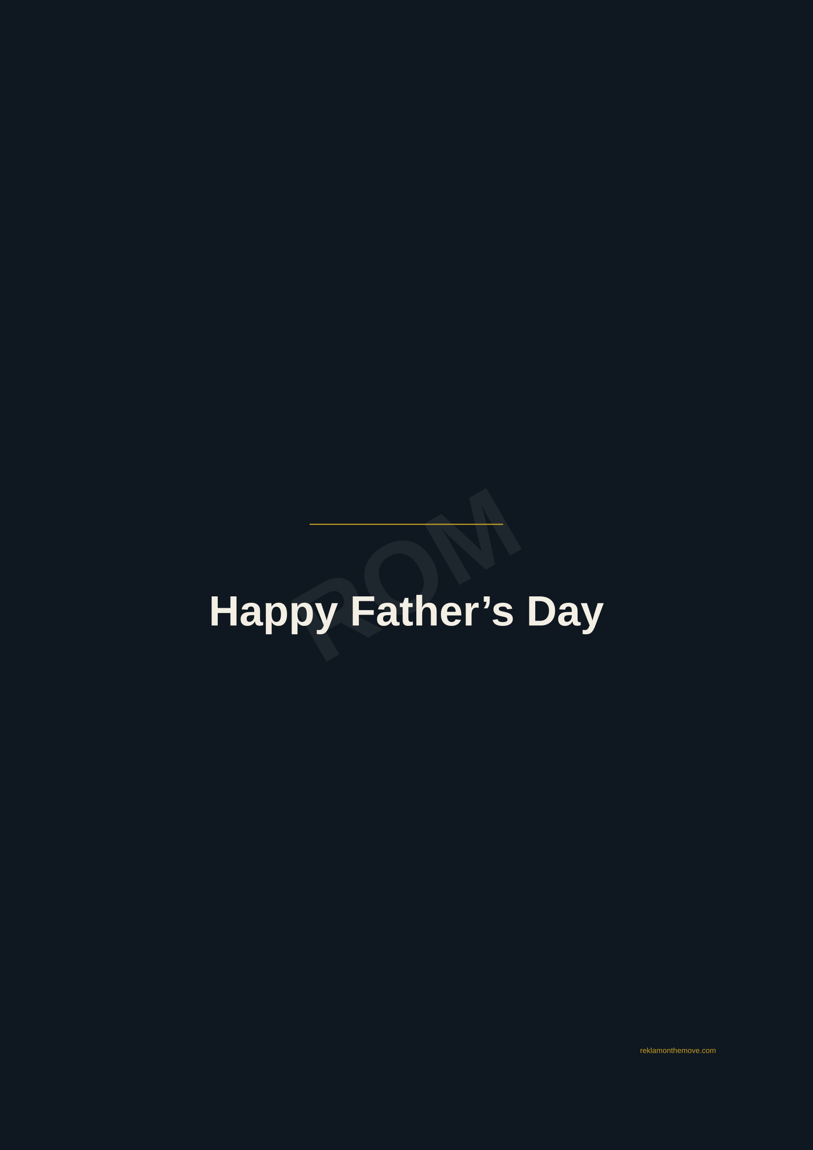 Happy Father's Day · Gece — ROM dijital ürün önizlemesi (filigranlı)