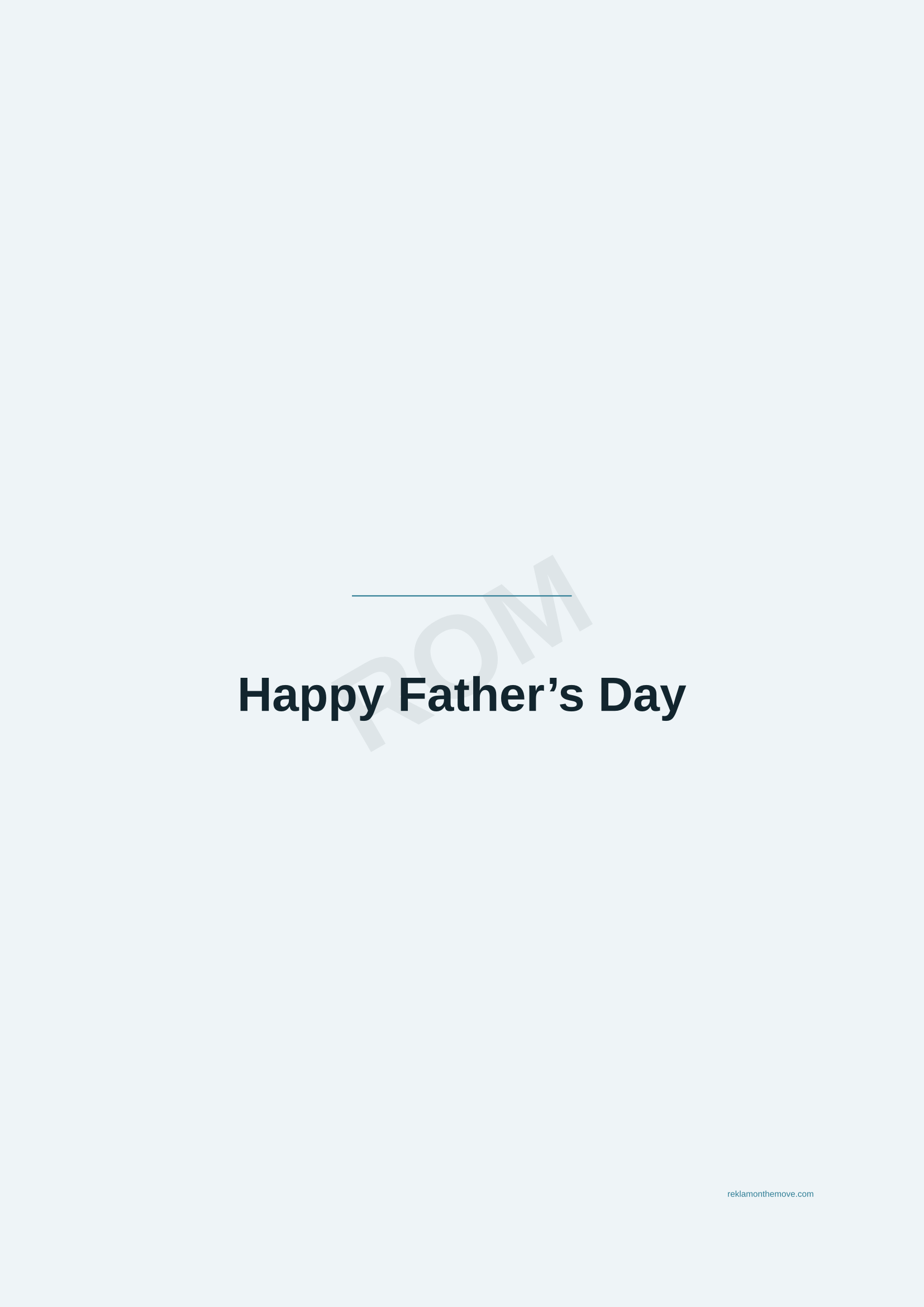 Happy Father's Day · Okyanus — ROM dijital ürün önizlemesi (filigranlı)