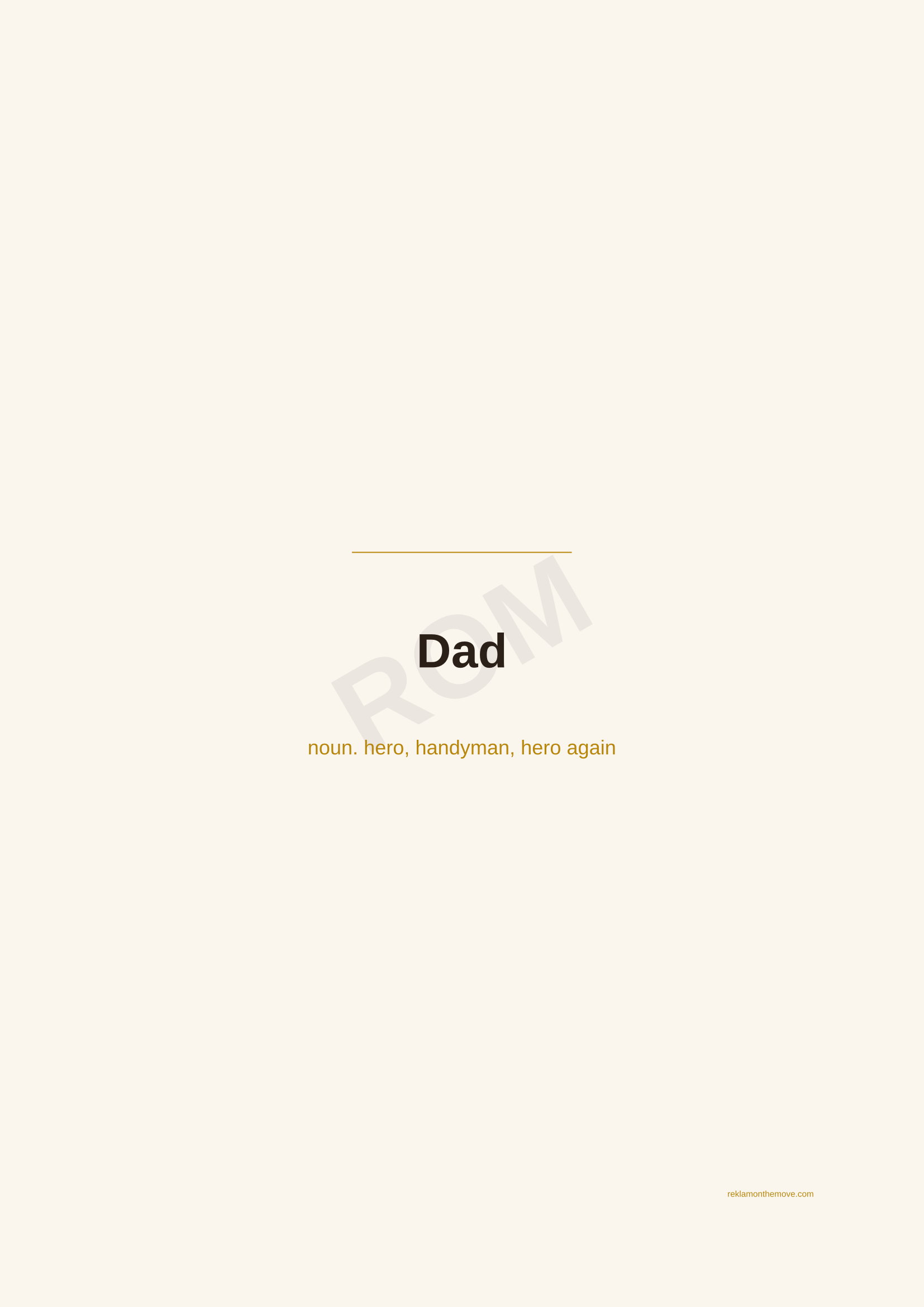 Dad · Espresso — ROM dijital ürün önizlemesi (filigranlı)