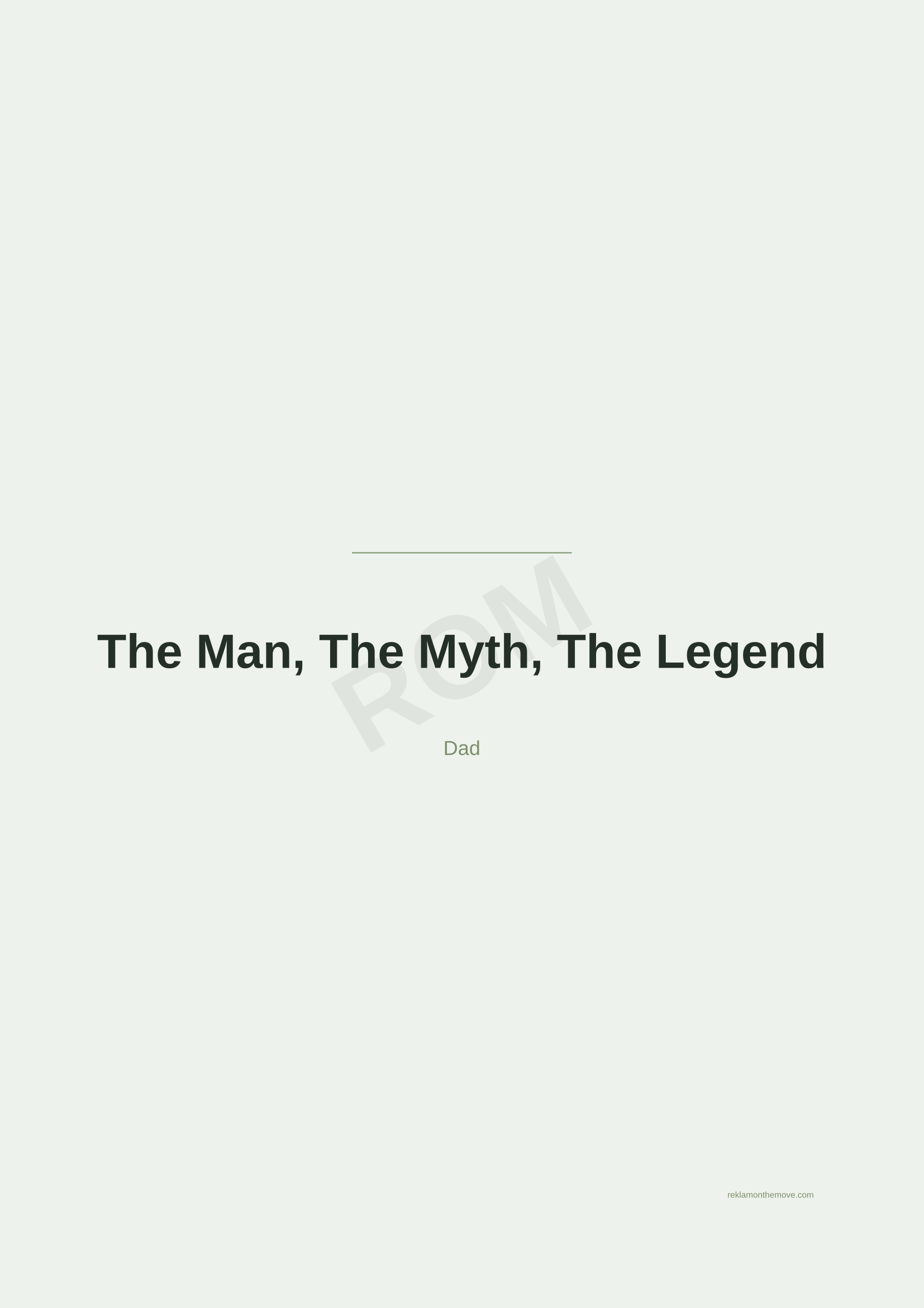 The Man, The Myth, The Legend · Adaçayı — ROM dijital ürün önizlemesi (filigranlı)