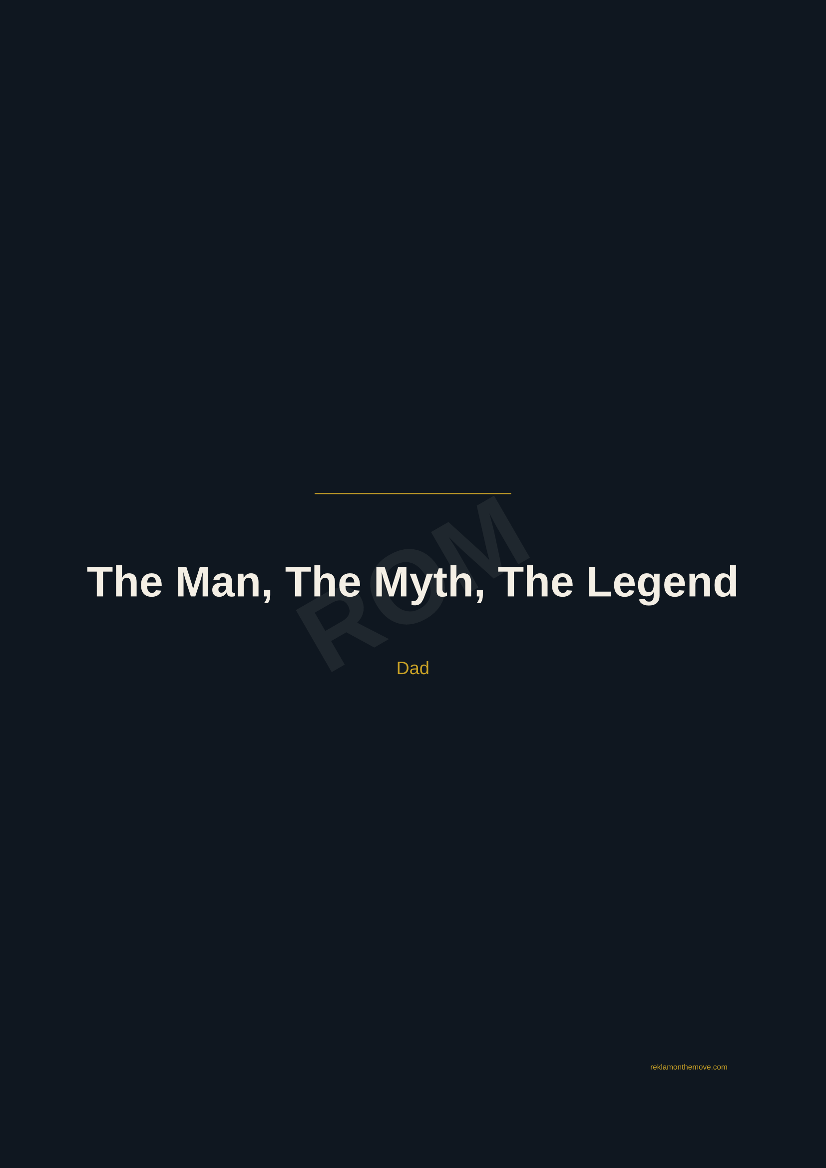 The Man, The Myth, The Legend · Gece — ROM dijital ürün önizlemesi (filigranlı)
