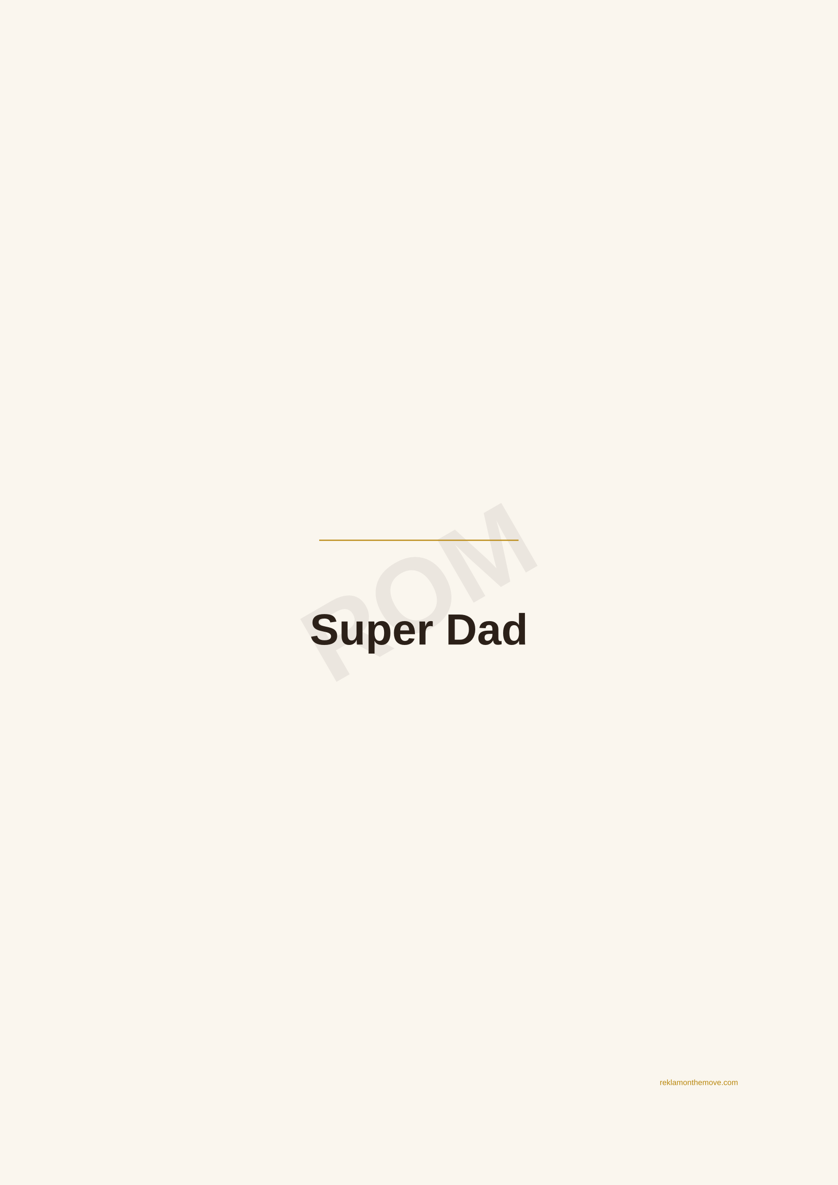 Super Dad · Espresso — ROM dijital ürün önizlemesi (filigranlı)