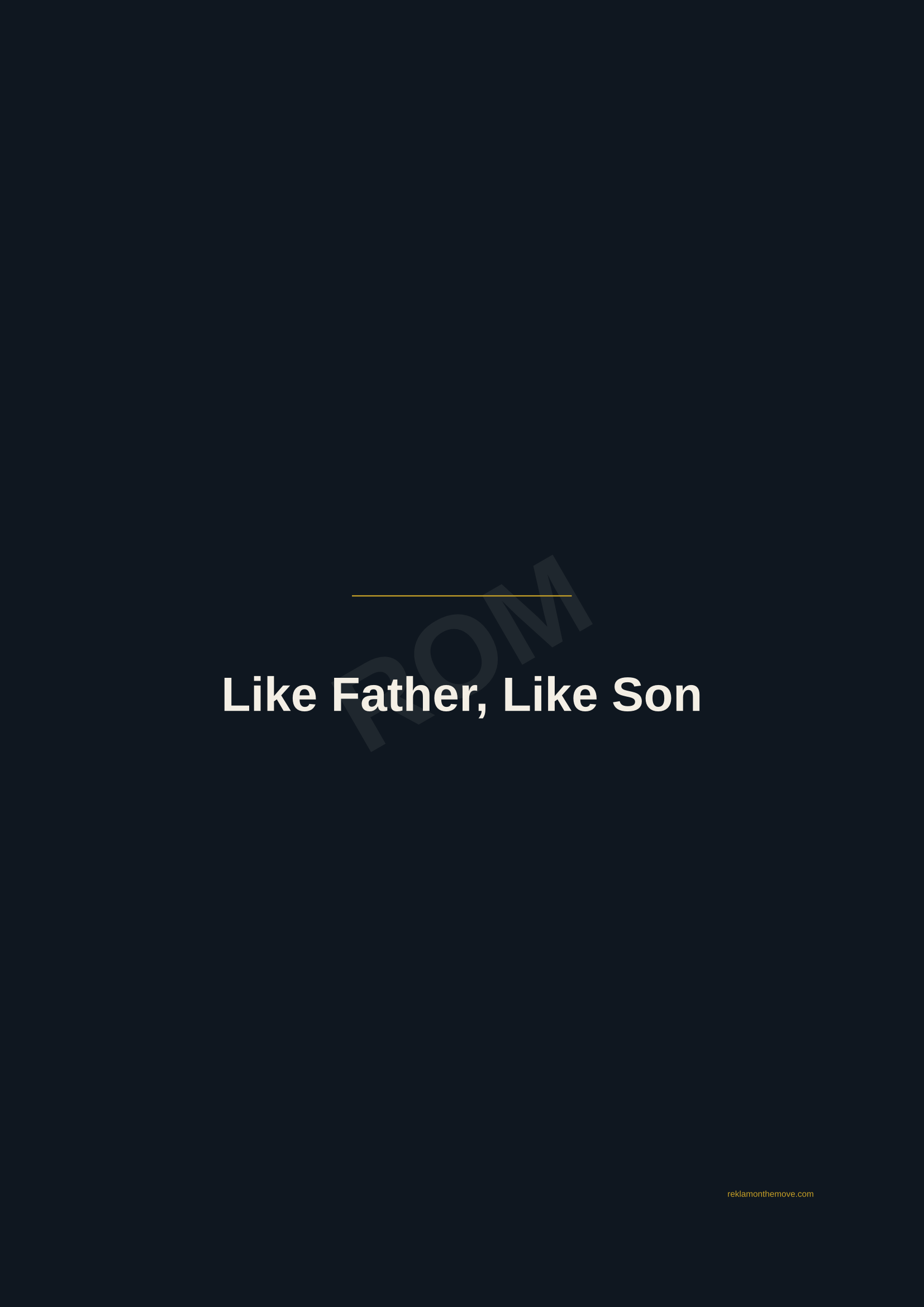 Like Father, Like Son · Gece — ROM dijital ürün önizlemesi (filigranlı)