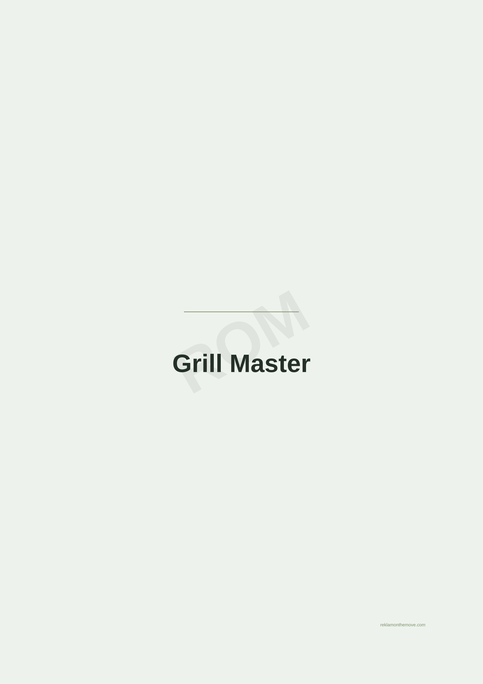 Grill Master · Adaçayı — ROM dijital ürün önizlemesi (filigranlı)