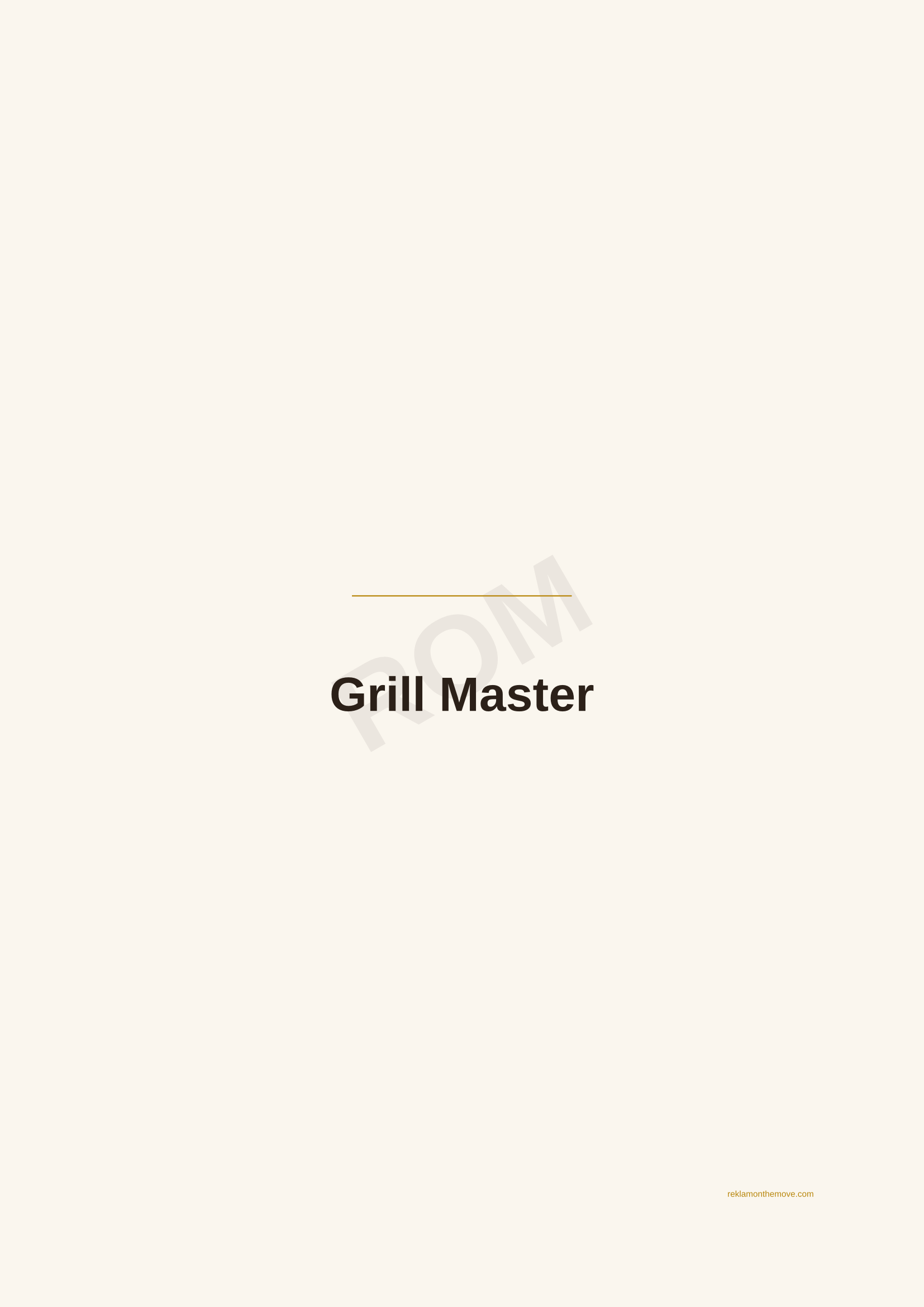 Grill Master · Espresso — ROM dijital ürün önizlemesi (filigranlı)