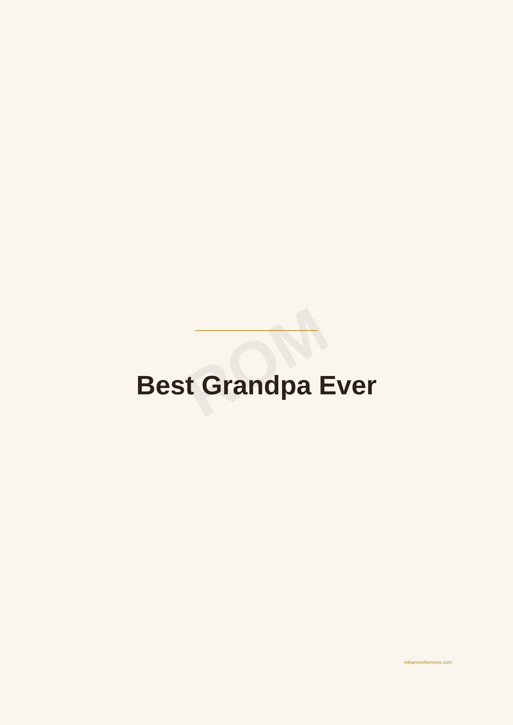 Best Grandpa Ever · Espresso — ROM dijital ürün önizlemesi (filigranlı)