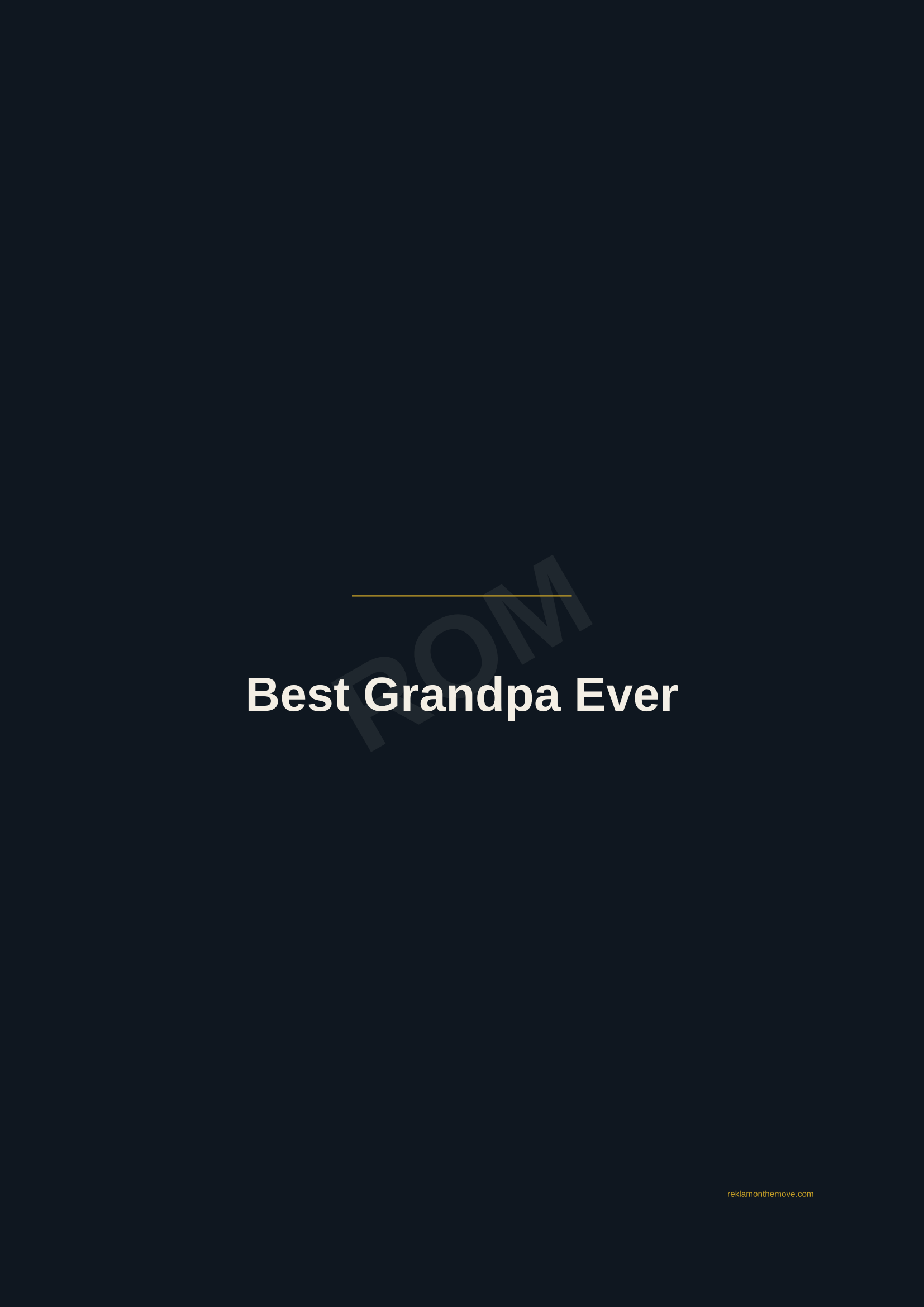 Best Grandpa Ever · Gece — ROM dijital ürün önizlemesi (filigranlı)