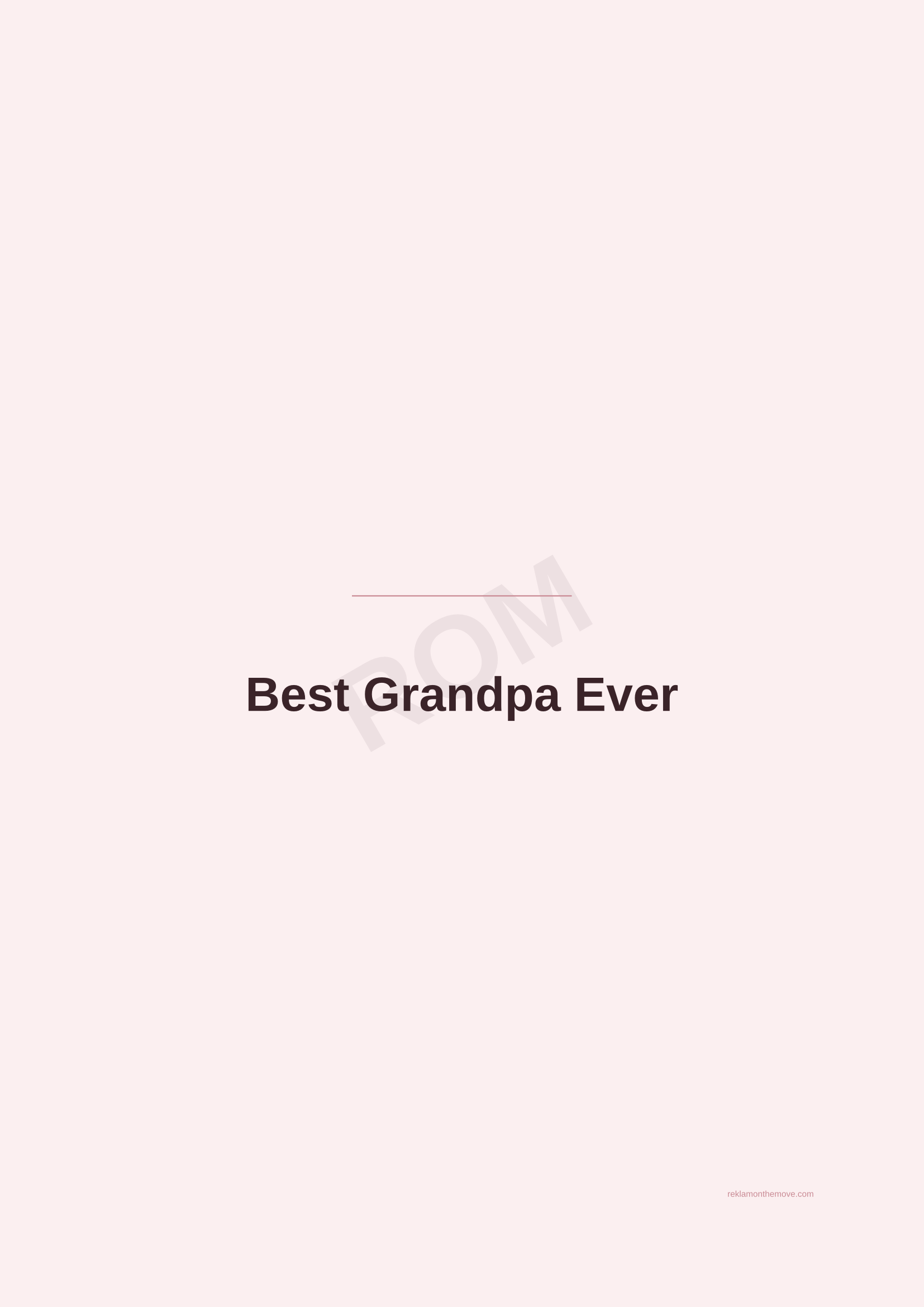 Best Grandpa Ever · Gül — ROM dijital ürün önizlemesi (filigranlı)