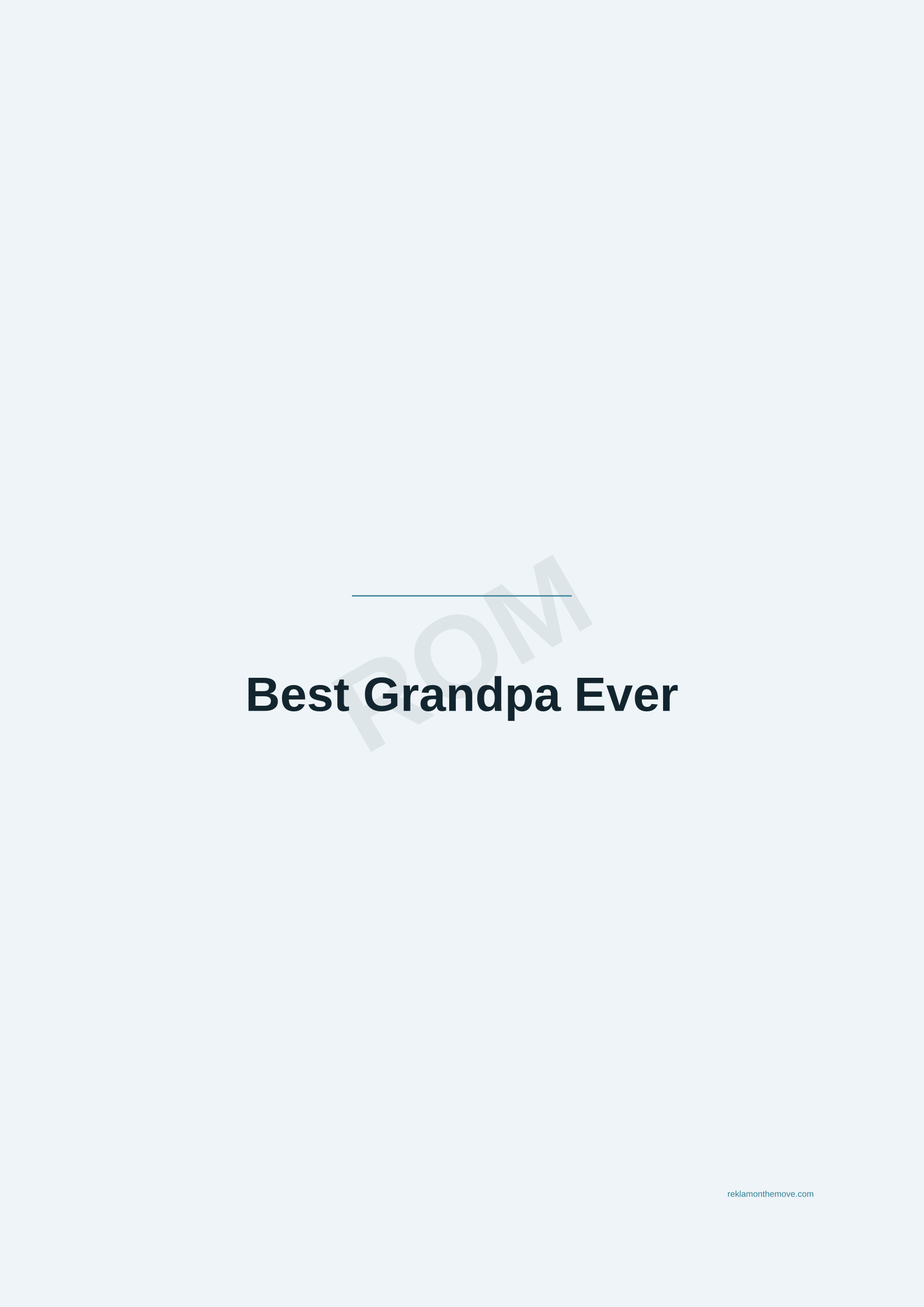 Best Grandpa Ever · Okyanus — ROM dijital ürün önizlemesi (filigranlı)