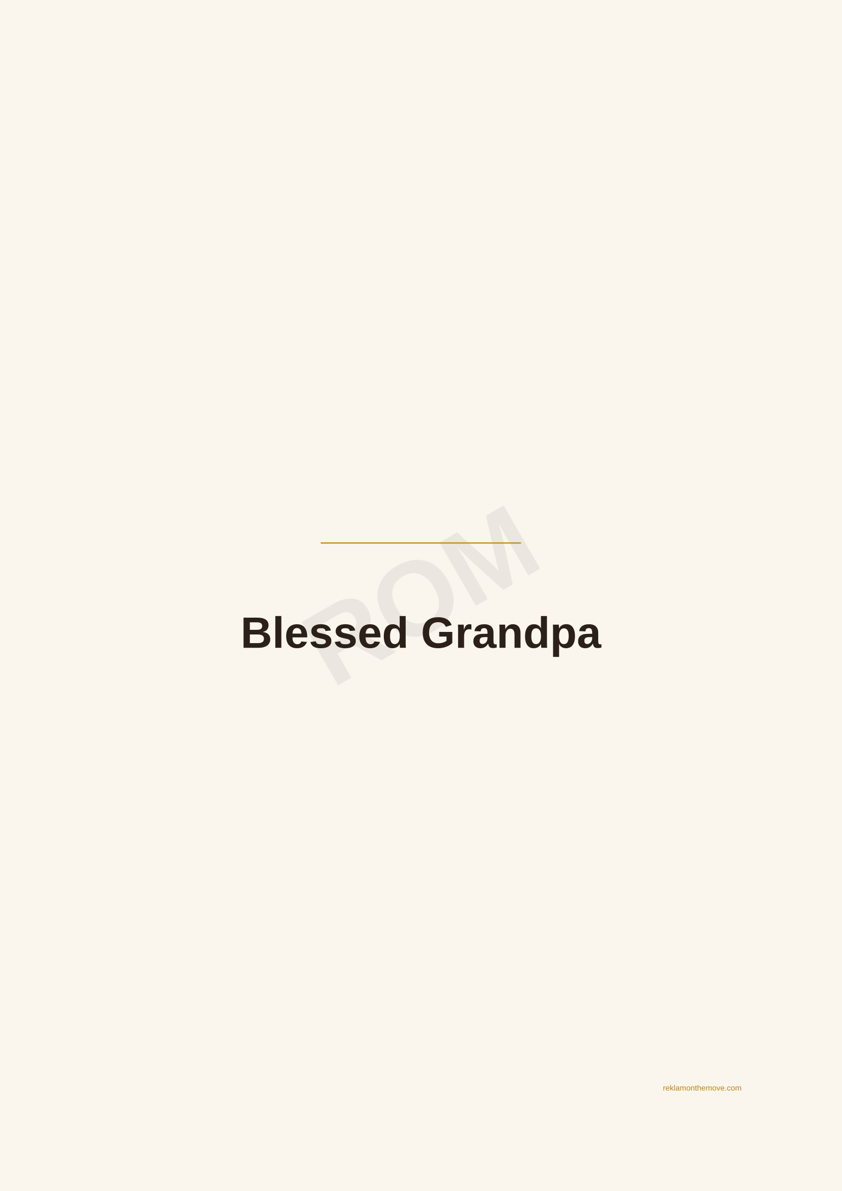 Blessed Grandpa · Espresso — ROM dijital ürün önizlemesi (filigranlı)