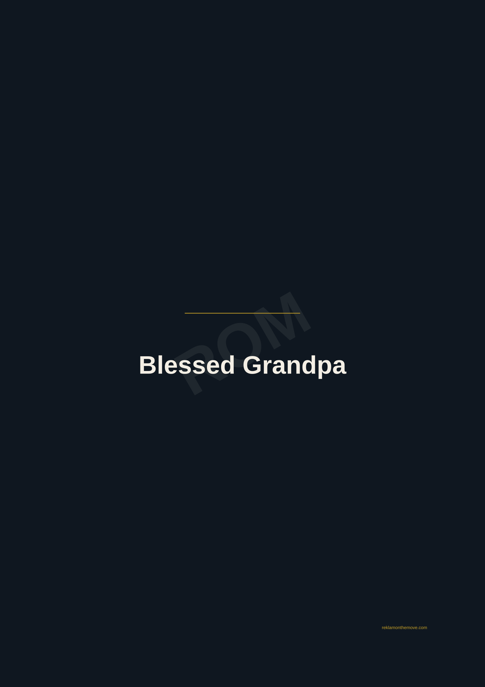 Blessed Grandpa · Gece — ROM dijital ürün önizlemesi (filigranlı)