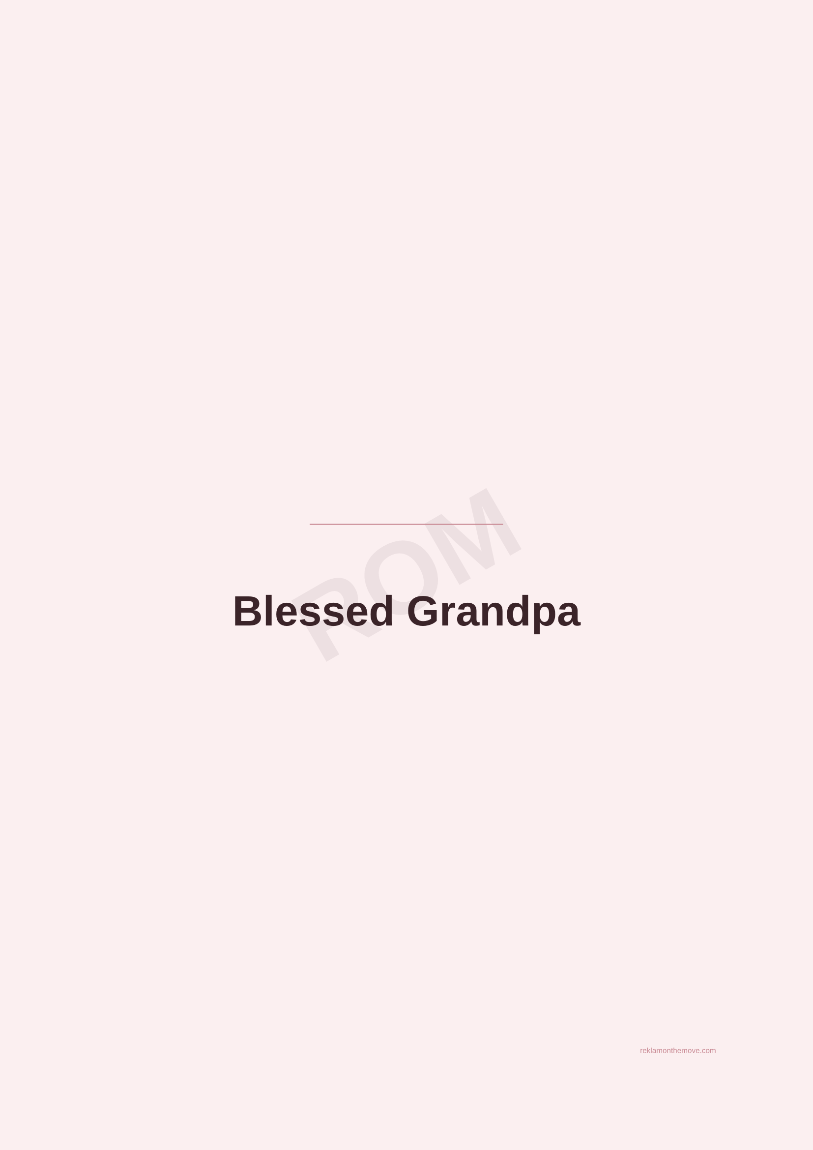 Blessed Grandpa · Gül — ROM dijital ürün önizlemesi (filigranlı)