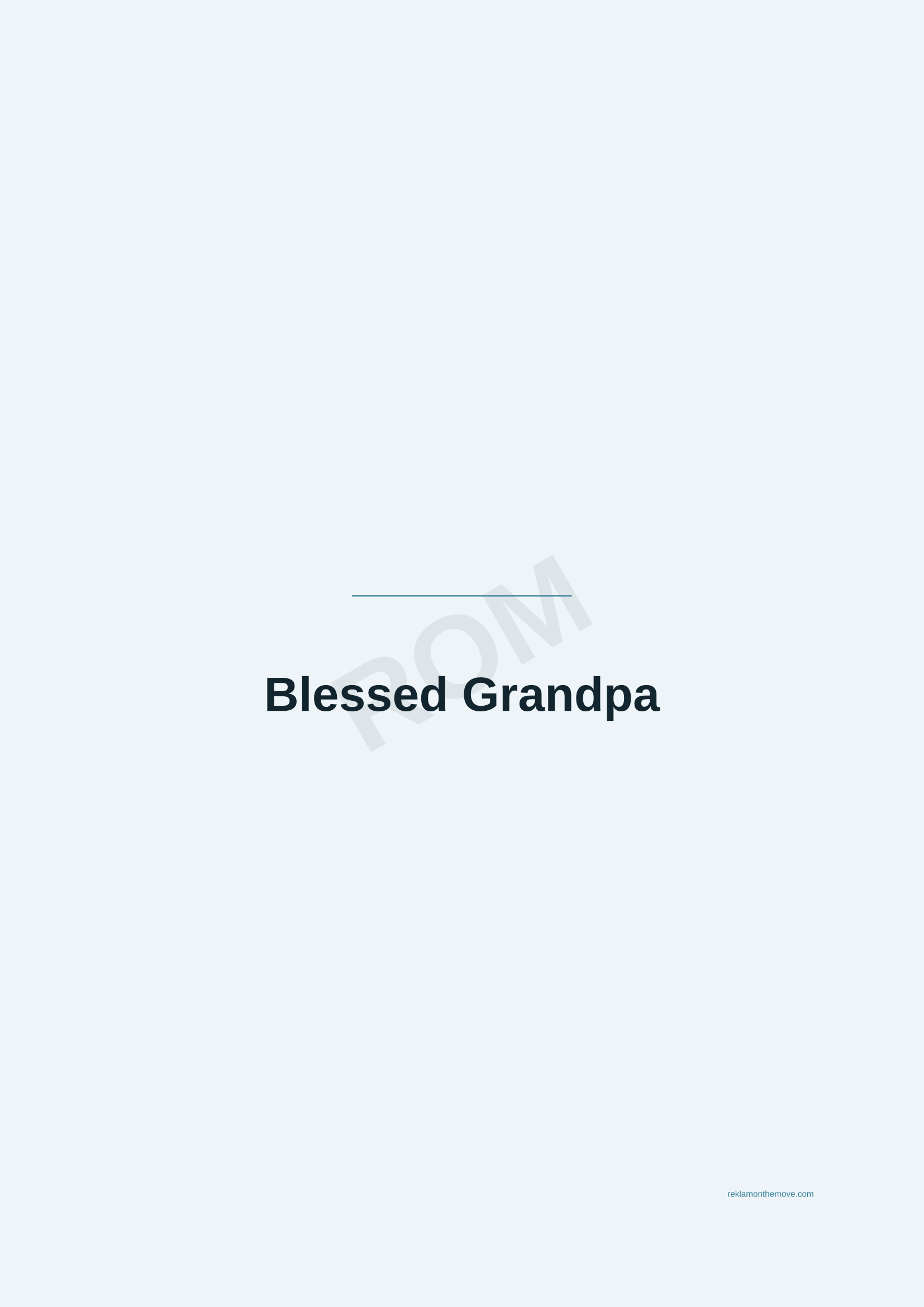 Blessed Grandpa · Okyanus — ROM dijital ürün önizlemesi (filigranlı)