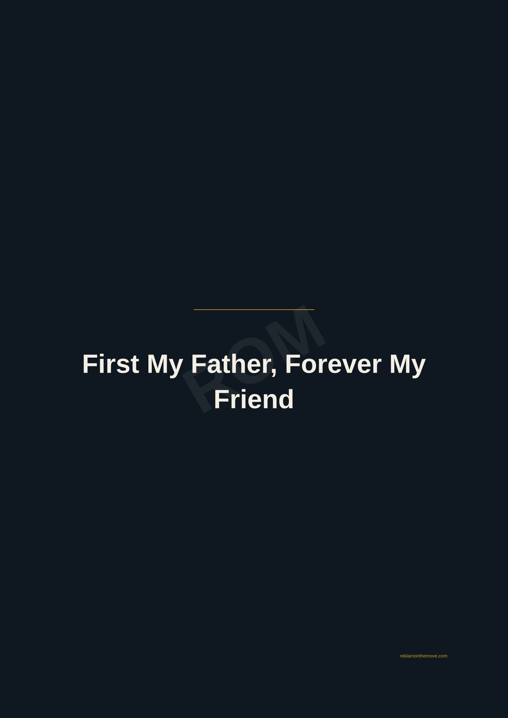 First My Father, Forever My Friend · Gece — ROM dijital ürün önizlemesi (filigranlı)