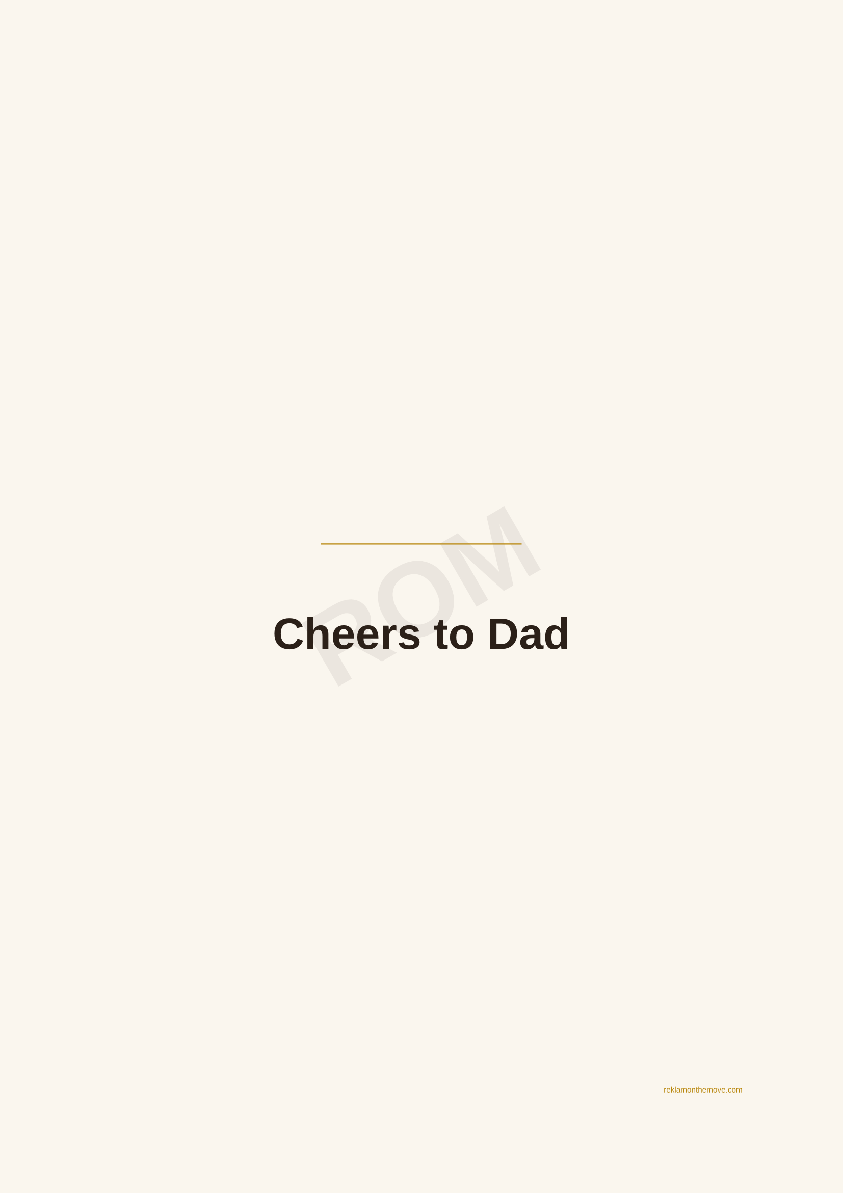 Cheers to Dad · Espresso — ROM dijital ürün önizlemesi (filigranlı)